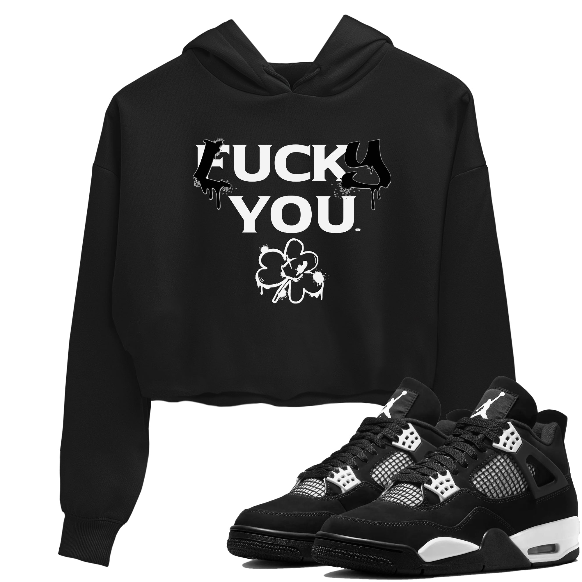 Lucky You snkmatch Women's Top - Air Jordan 4 White Thunder