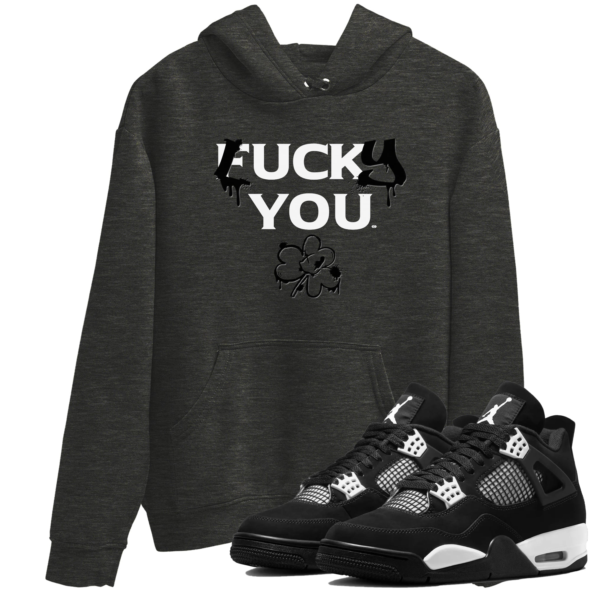 Lucky You snkmatch Tees - Air Jordan 4 White Thunder