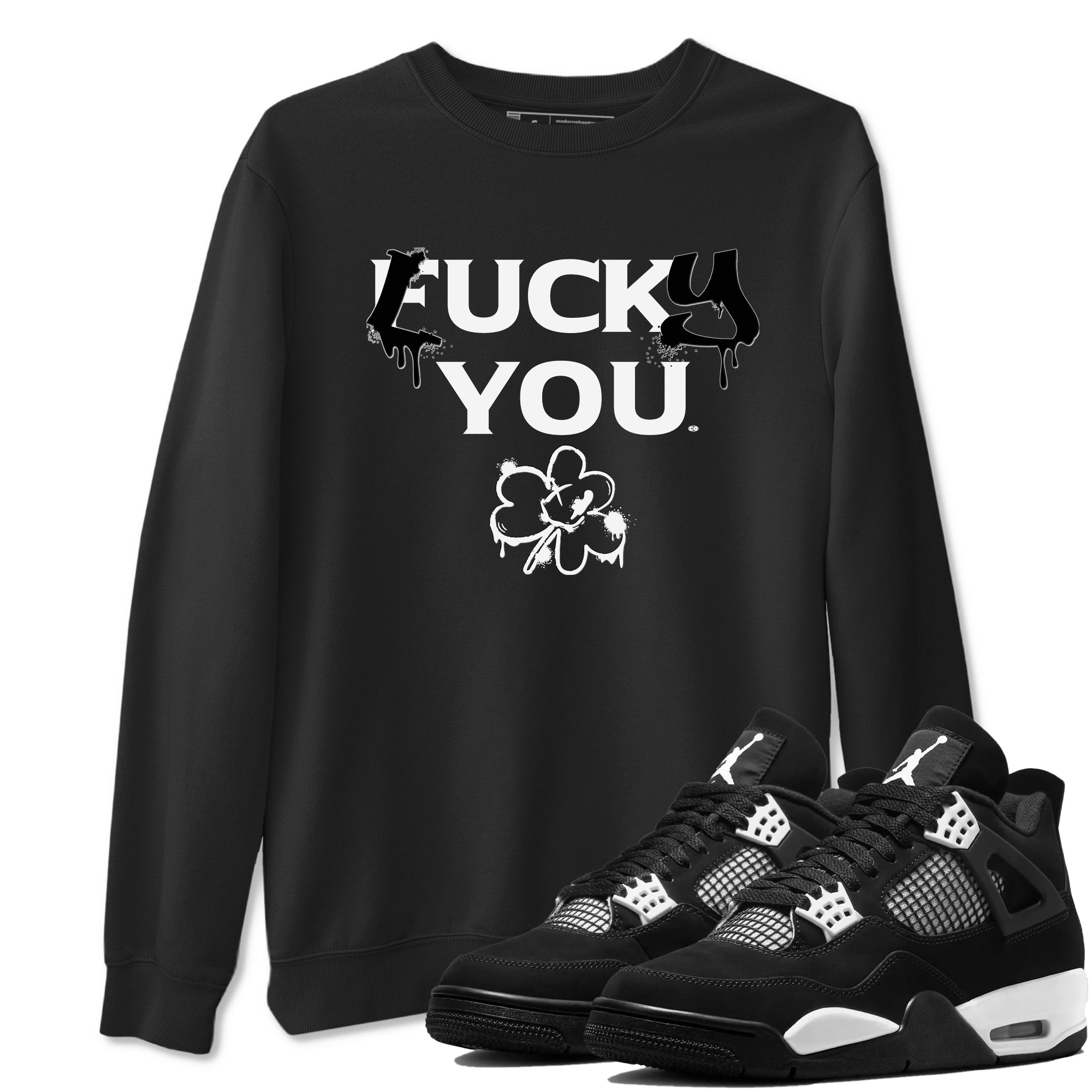 Lucky You snkmatch Tees - Air Jordan 4 White Thunder