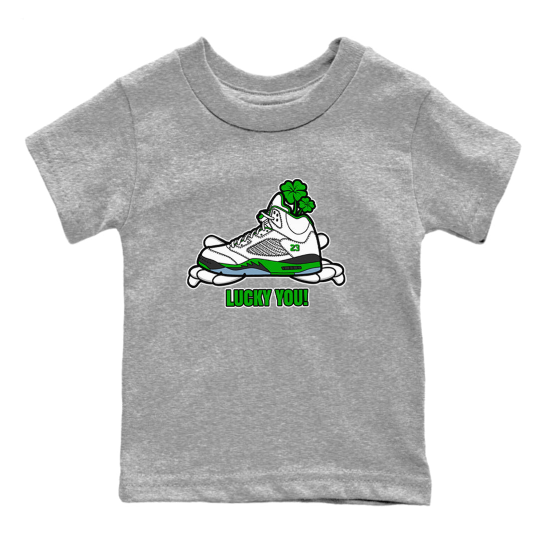 Lucky You snkmatch Tee Kids - Air Jordan 5 Lucky Green