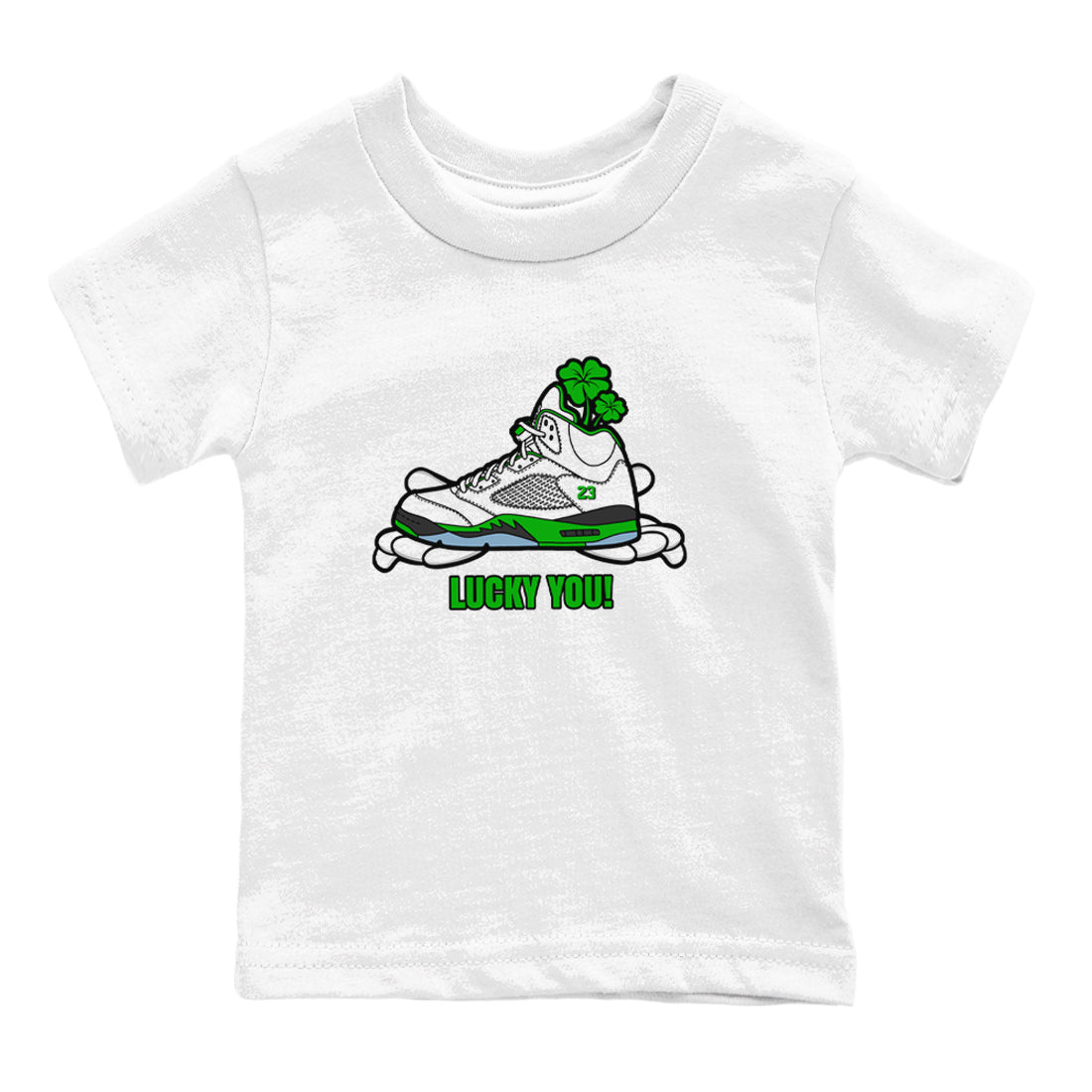 Lucky You snkmatch Tee Kids - Air Jordan 5 Lucky Green
