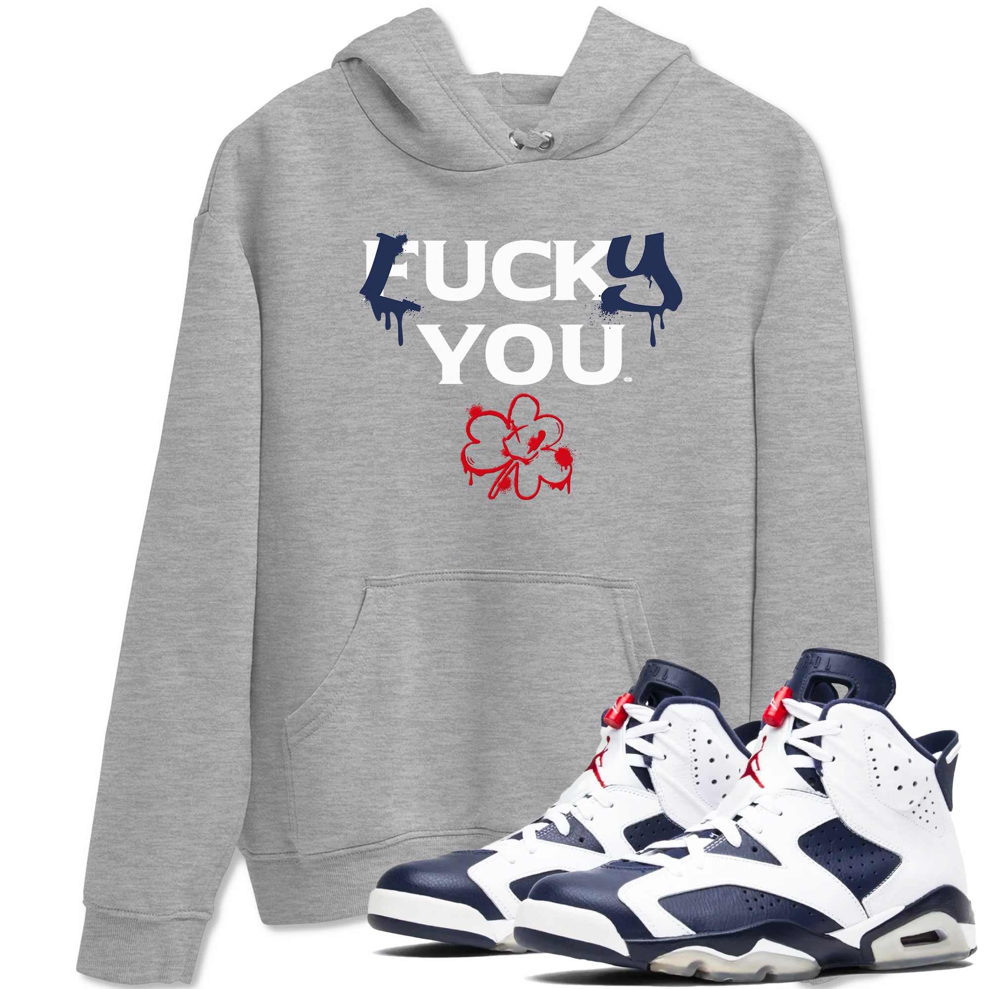 Lucky You snkmatch Tees - Air Jordan 6 White And Midnight Navy