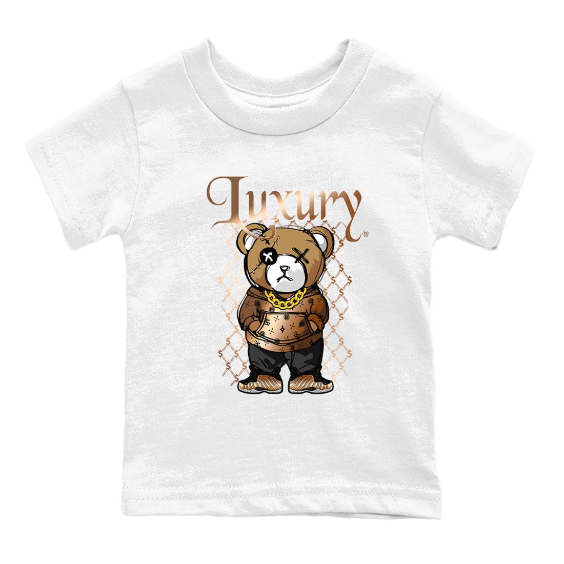 Luxury Bear snkmatch Tees Kids - Air Foamposite One Metallic Copper