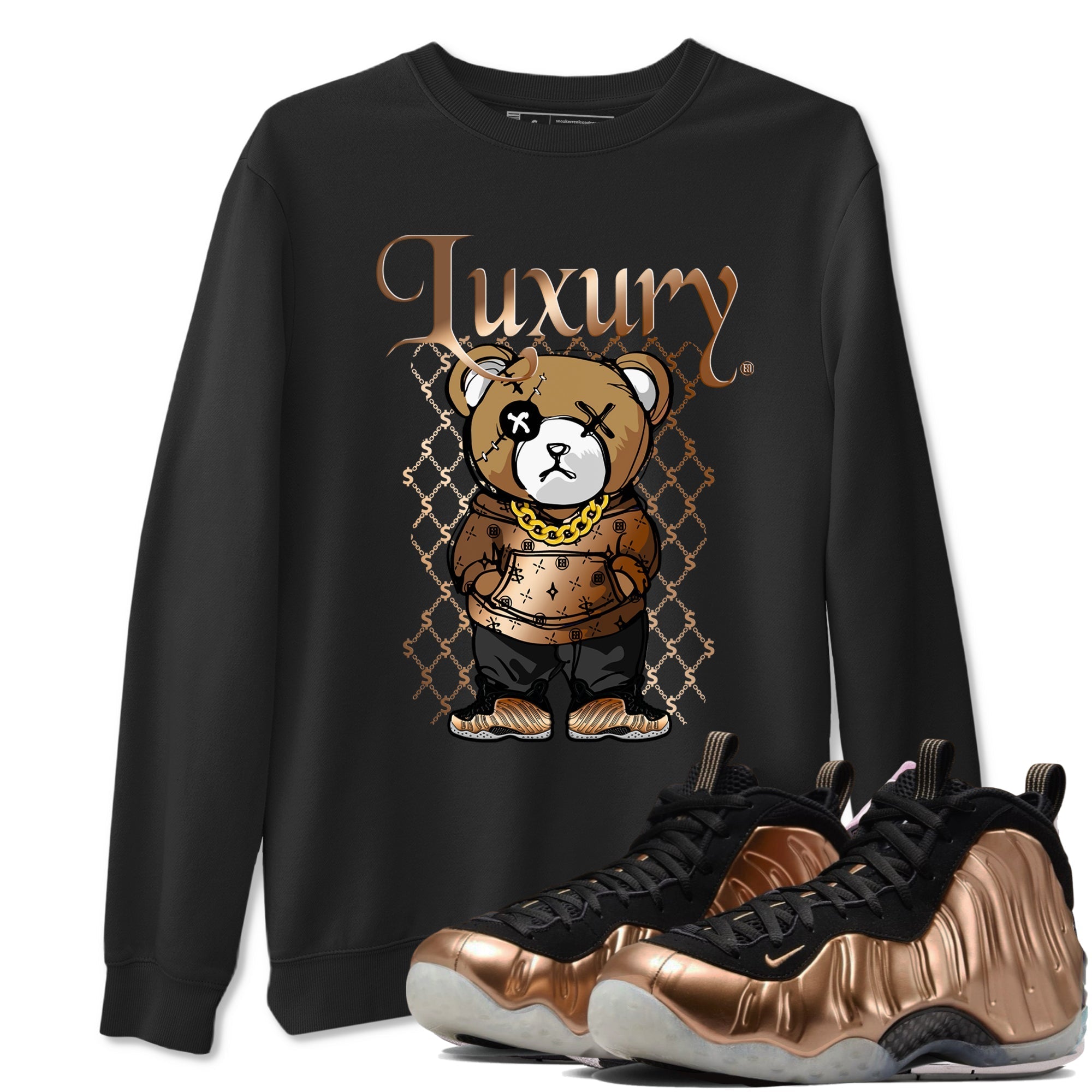 Luxury Bear snkmatch Tees - Air Foamposite One Metallic Copper