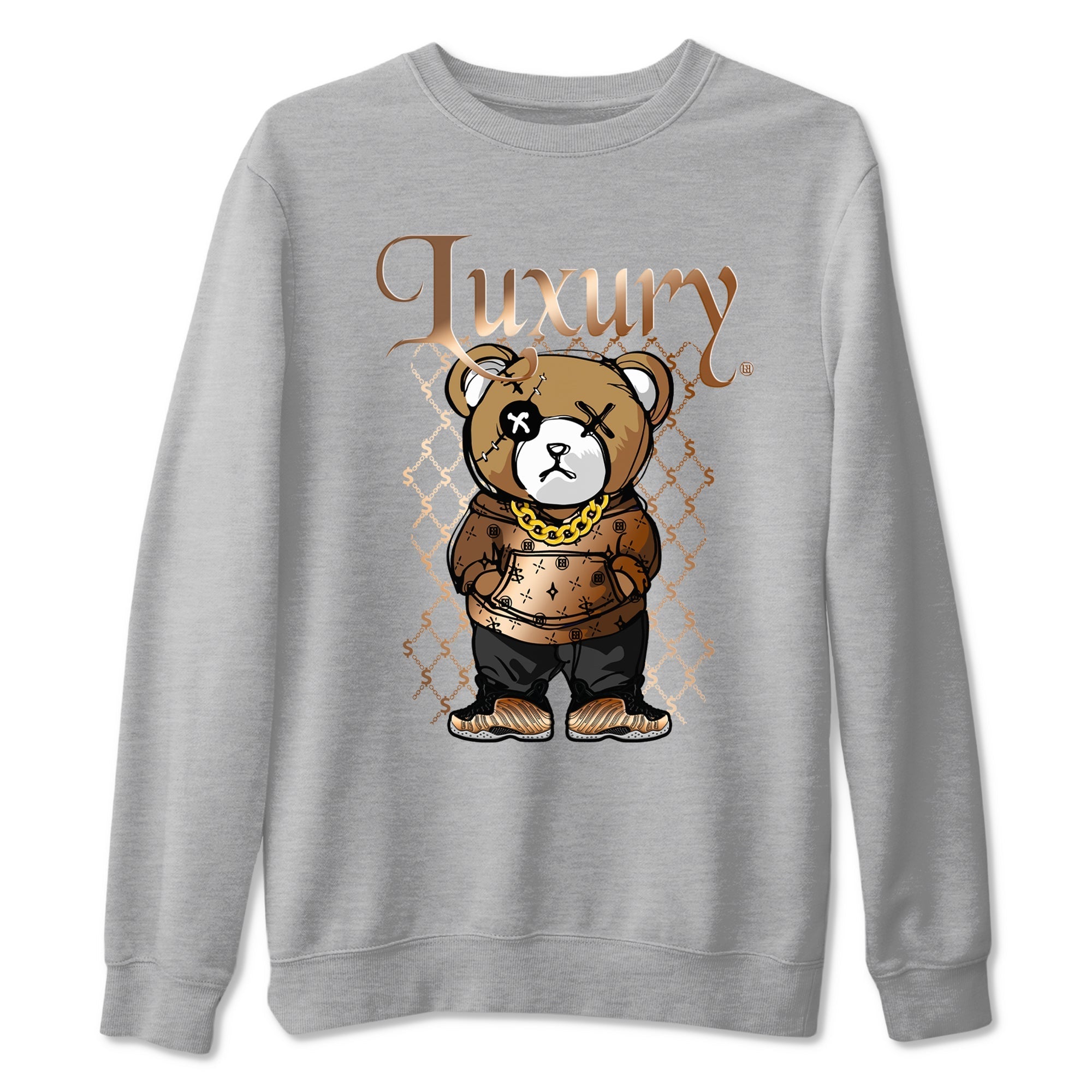 Luxury Bear snkmatch Tees - Air Foamposite One Metallic Copper