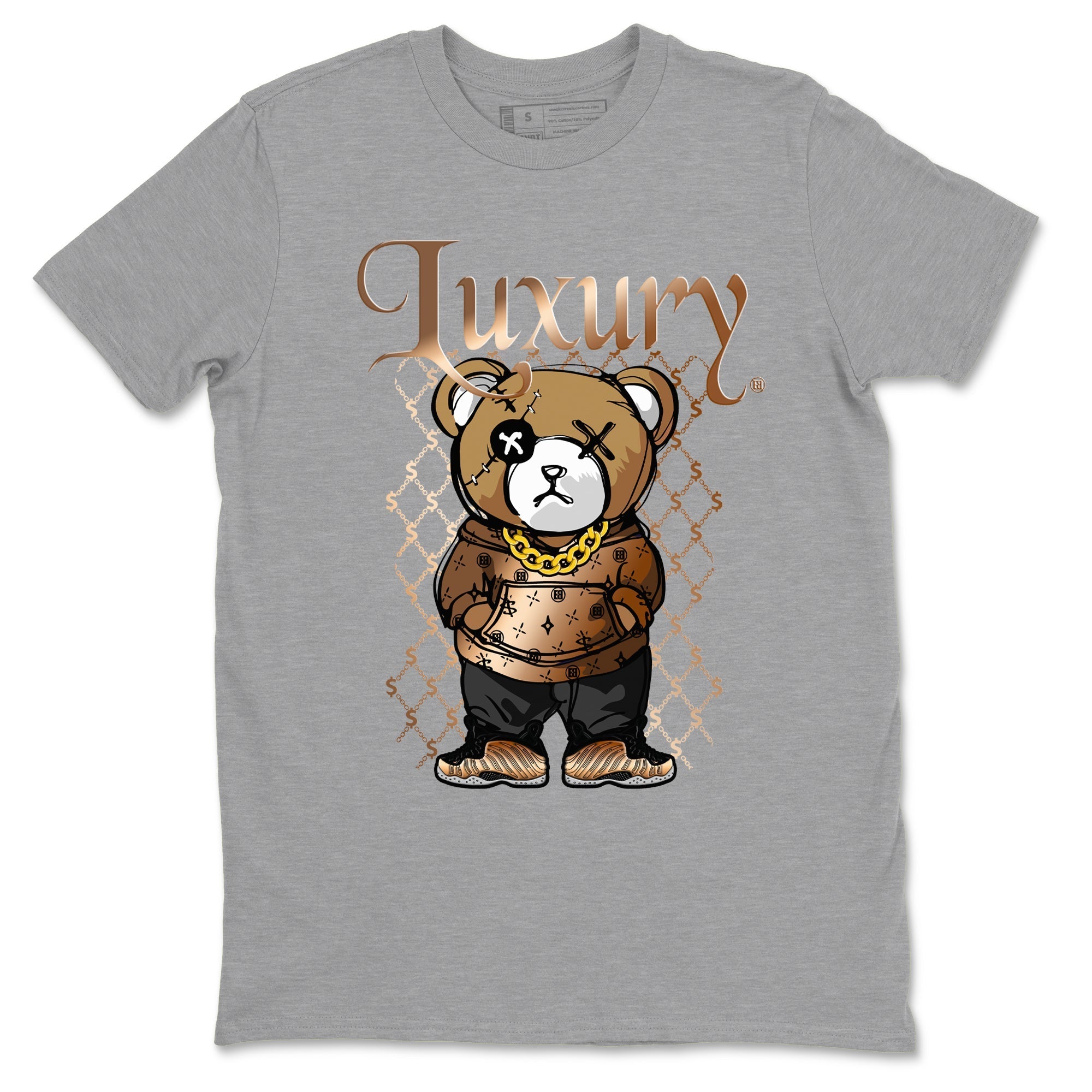 Luxury Bear snkmatch Tees - Air Foamposite One Metallic Copper