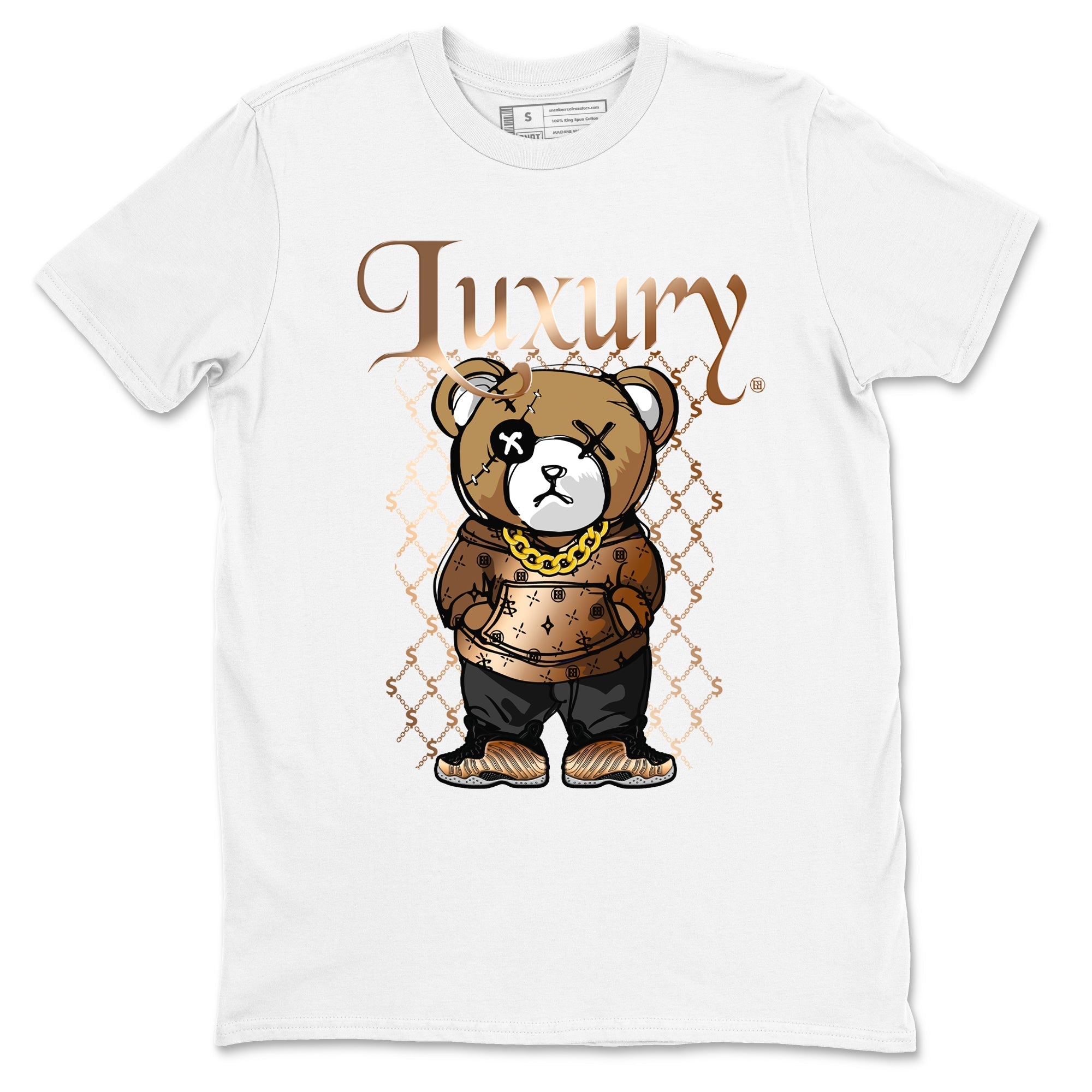 Luxury Bear snkmatch Tees - Air Foamposite One Metallic Copper
