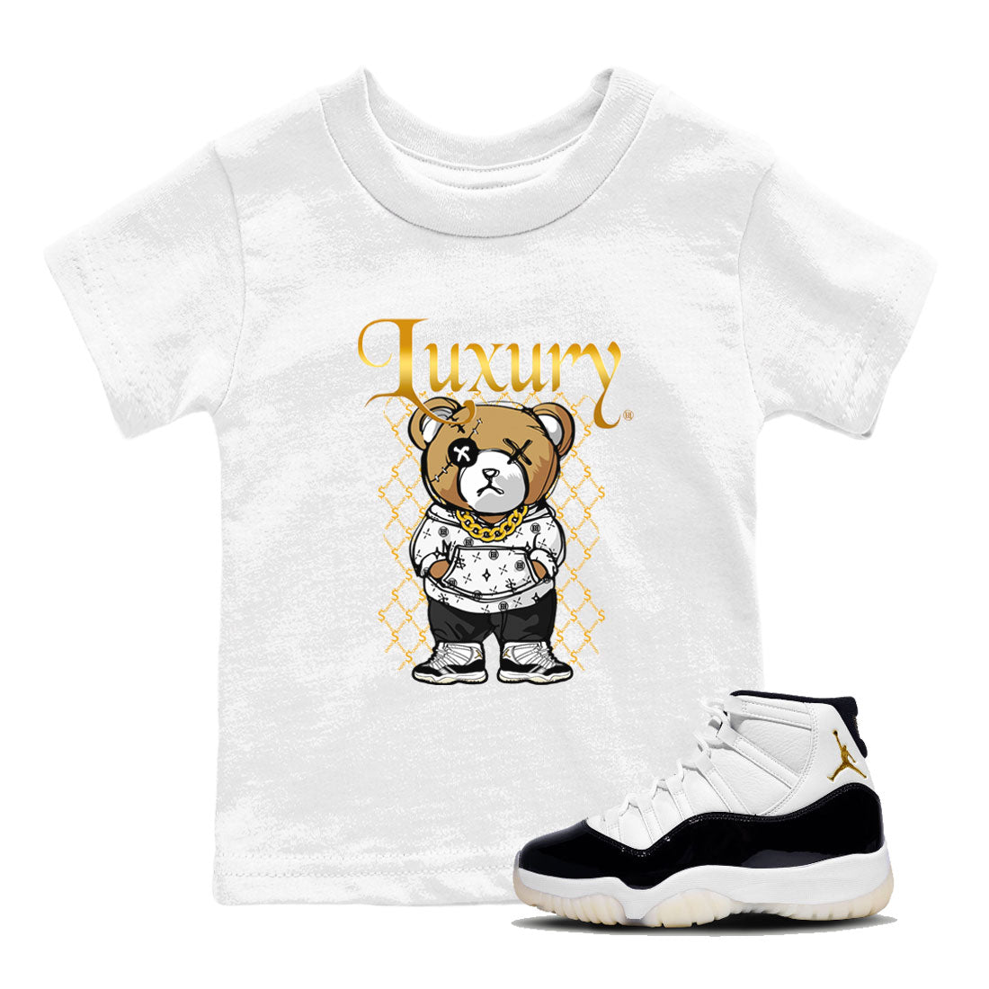 Luxury Bear snkmatch Tees Kids - Air Jordan 11 Gratitude