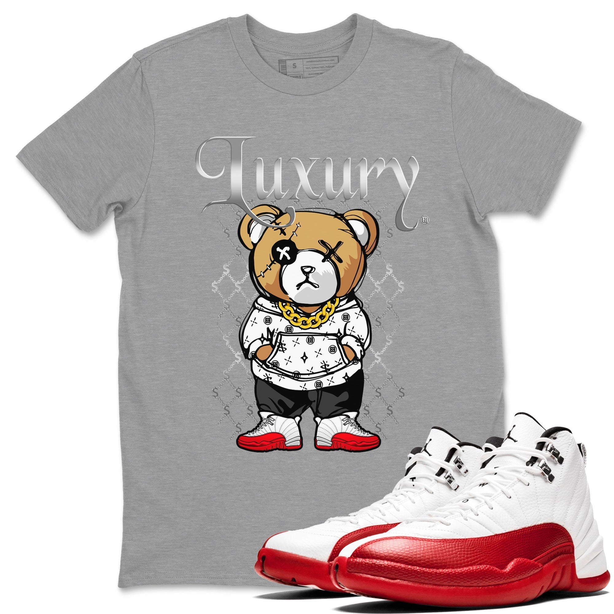 Luxury Bear snkmatch Tee - Air Jordan 12 Cherry