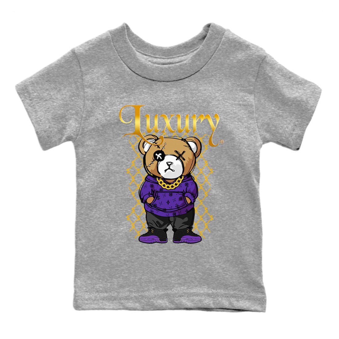 Luxury Bear snkmatch Tee Kids - Air Jordan 12 Field Purple