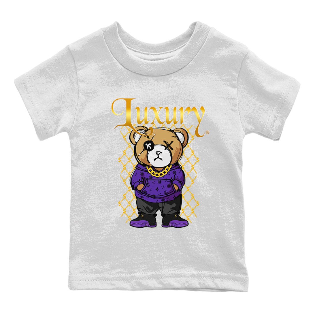 Luxury Bear snkmatch Tee Kids - Air Jordan 12 Field Purple