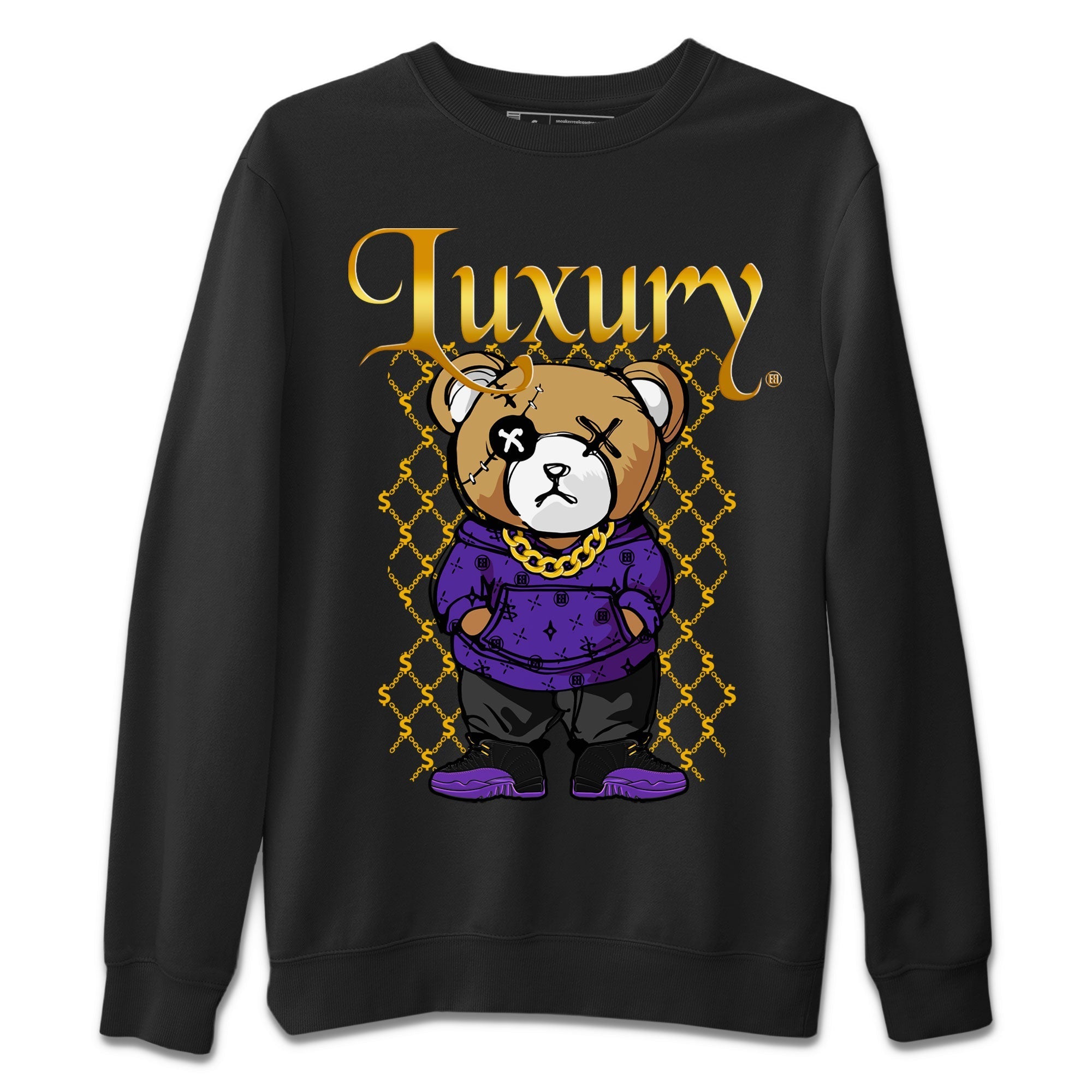 Luxury Bear snkmatch Tee - Air Jordan 12 Field Purple
