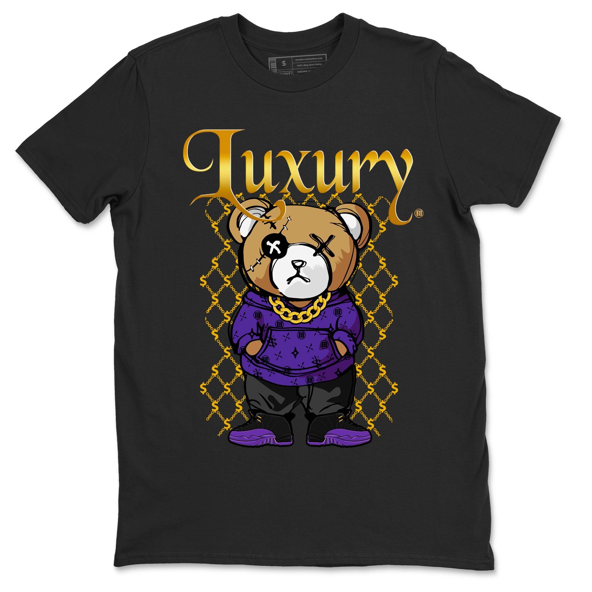 Luxury Bear snkmatch Tee - Air Jordan 12 Field Purple