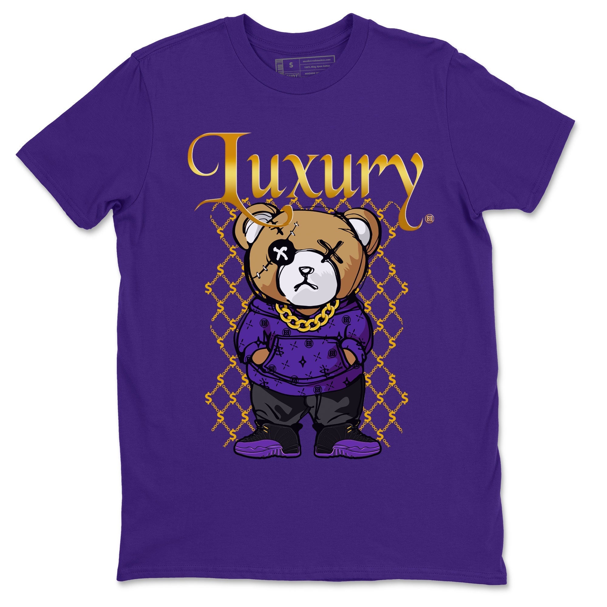 Luxury Bear snkmatch Tee - Air Jordan 12 Field Purple