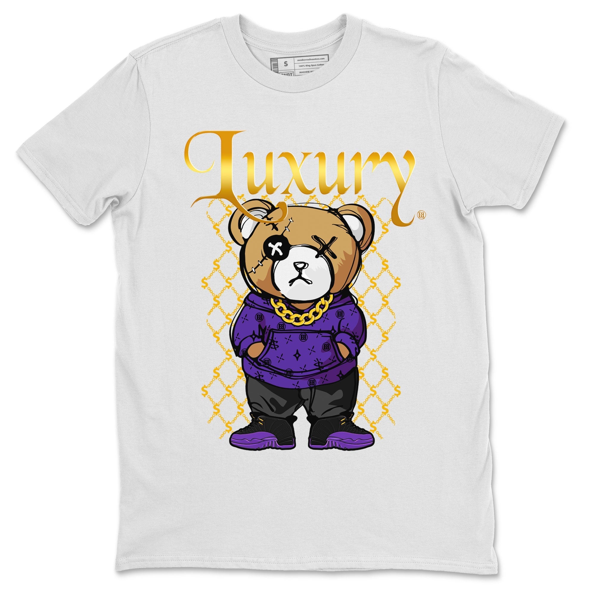 Luxury Bear snkmatch Tee - Air Jordan 12 Field Purple