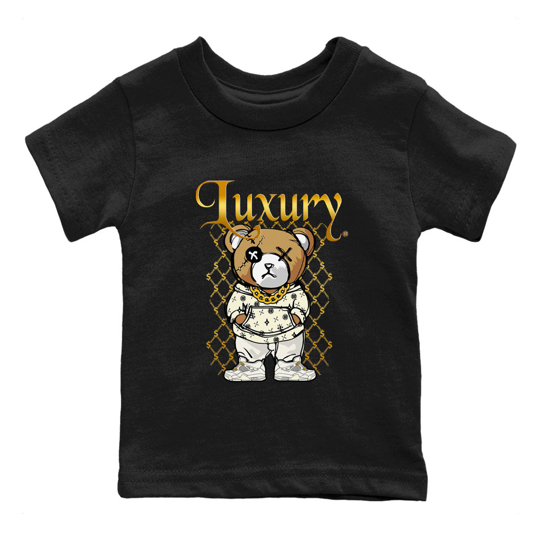 Luxury Bear snkmatch Tees Kids - Air Jordan 4 Sail 2024