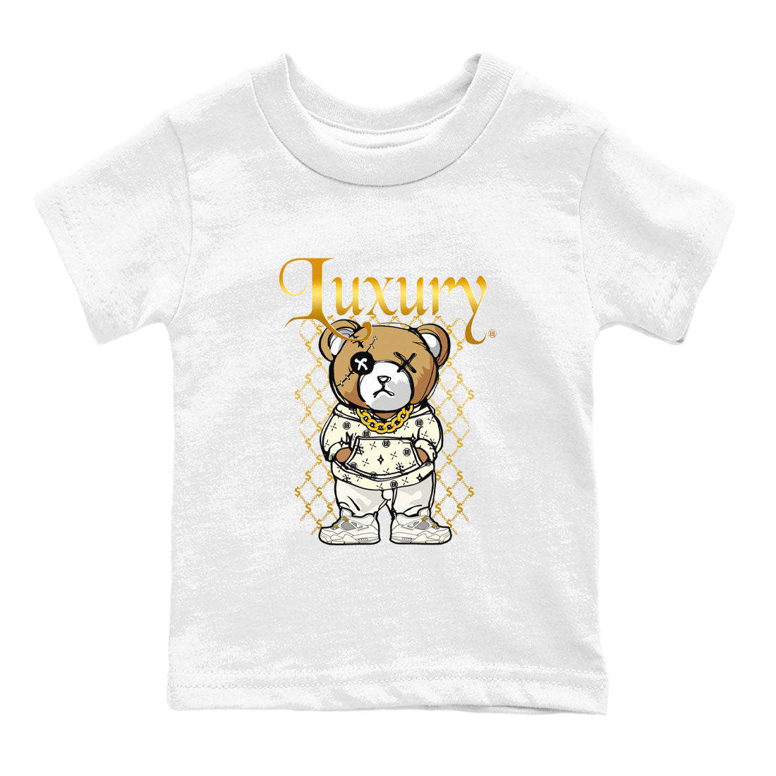 Luxury Bear snkmatch Tees Kids - Air Jordan 4 Sail 2024