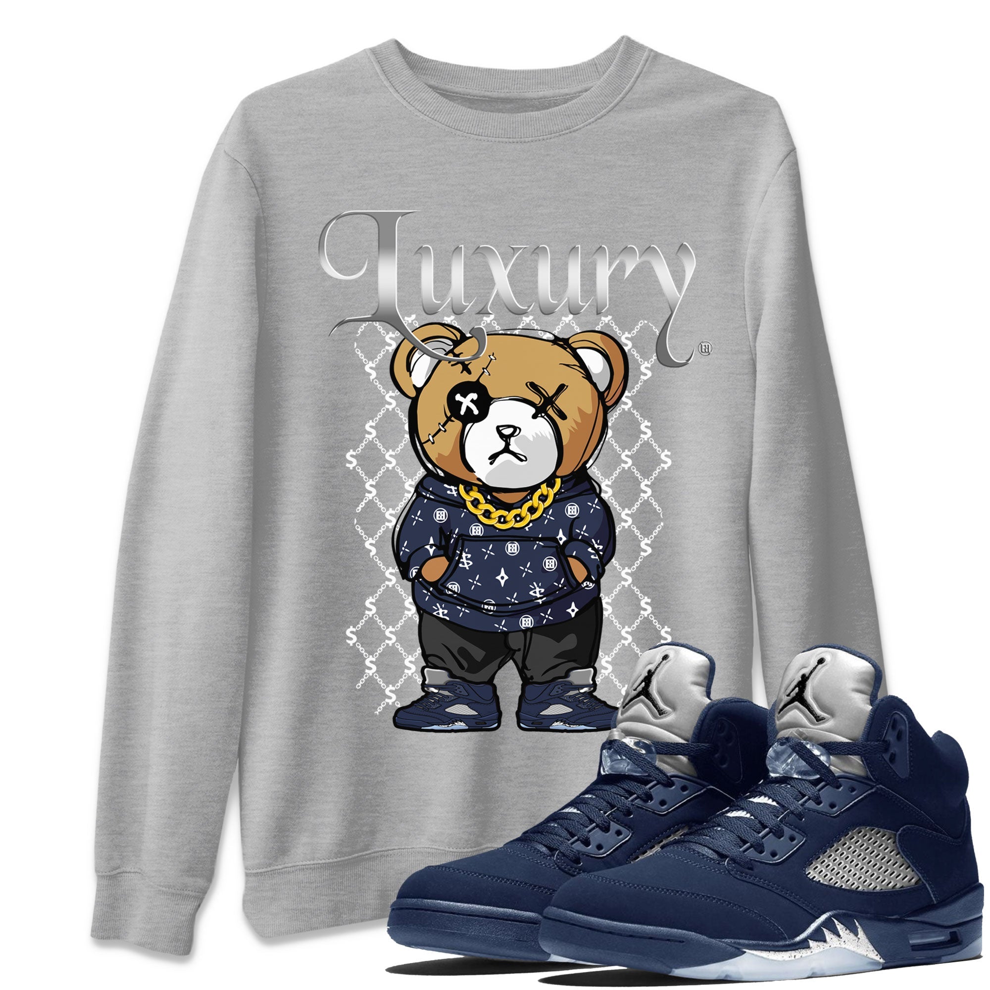 Luxury Bear snkmatch Tee - Air Jordan 5 Georgetown