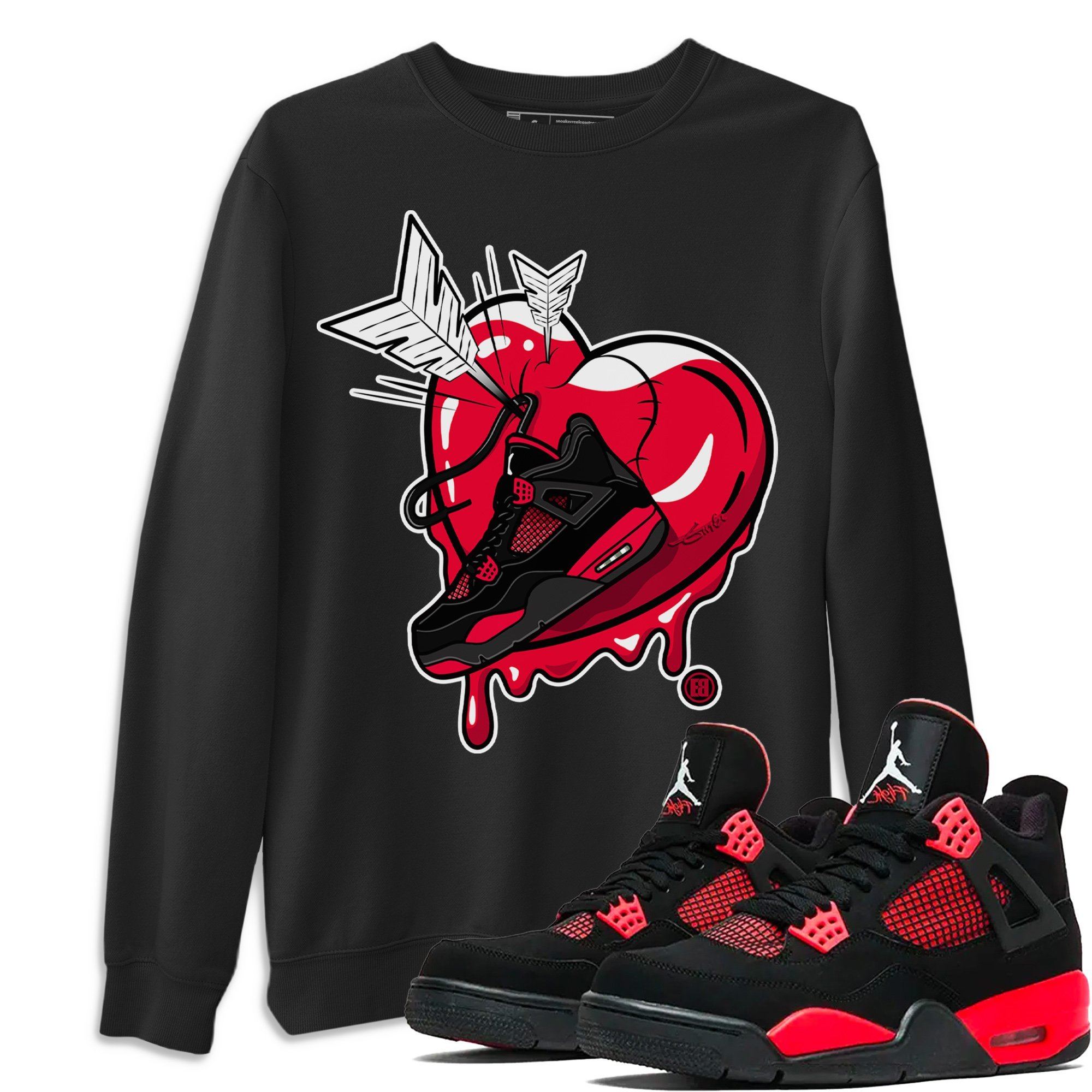 Mad In Love Unisex Tops - Air Jordan 4 Red Thunder