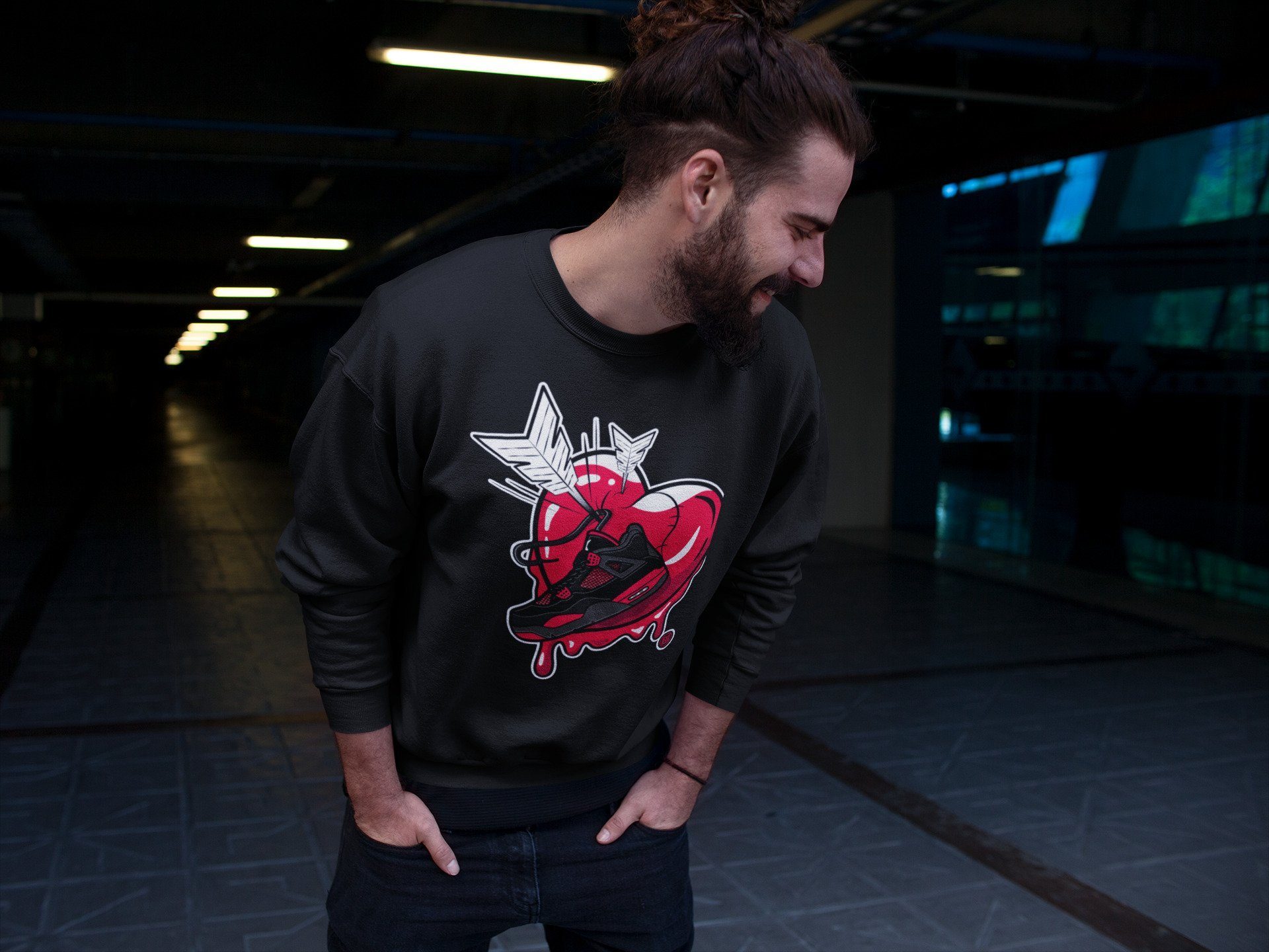 Mad In Love Unisex Tops - Air Jordan 4 Red Thunder