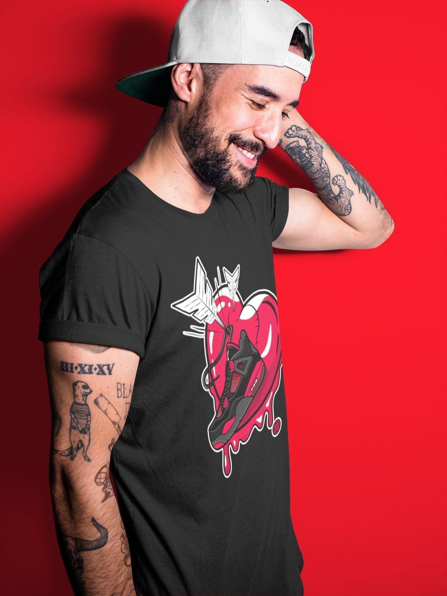 Mad In Love Unisex Tops - Air Jordan 4 Red Thunder