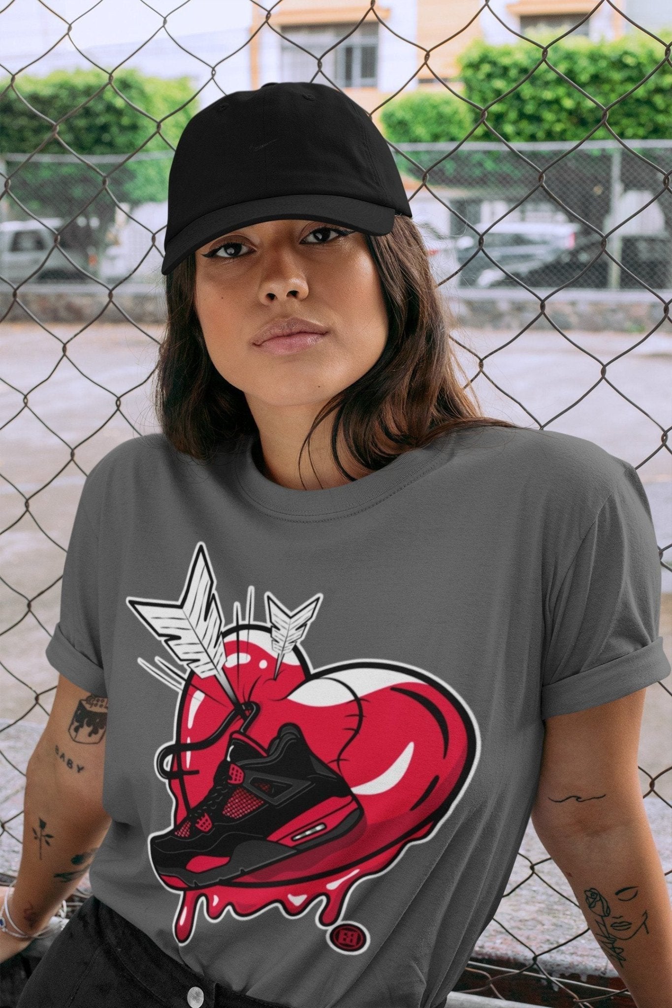 Mad In Love Unisex Tops - Air Jordan 4 Red Thunder