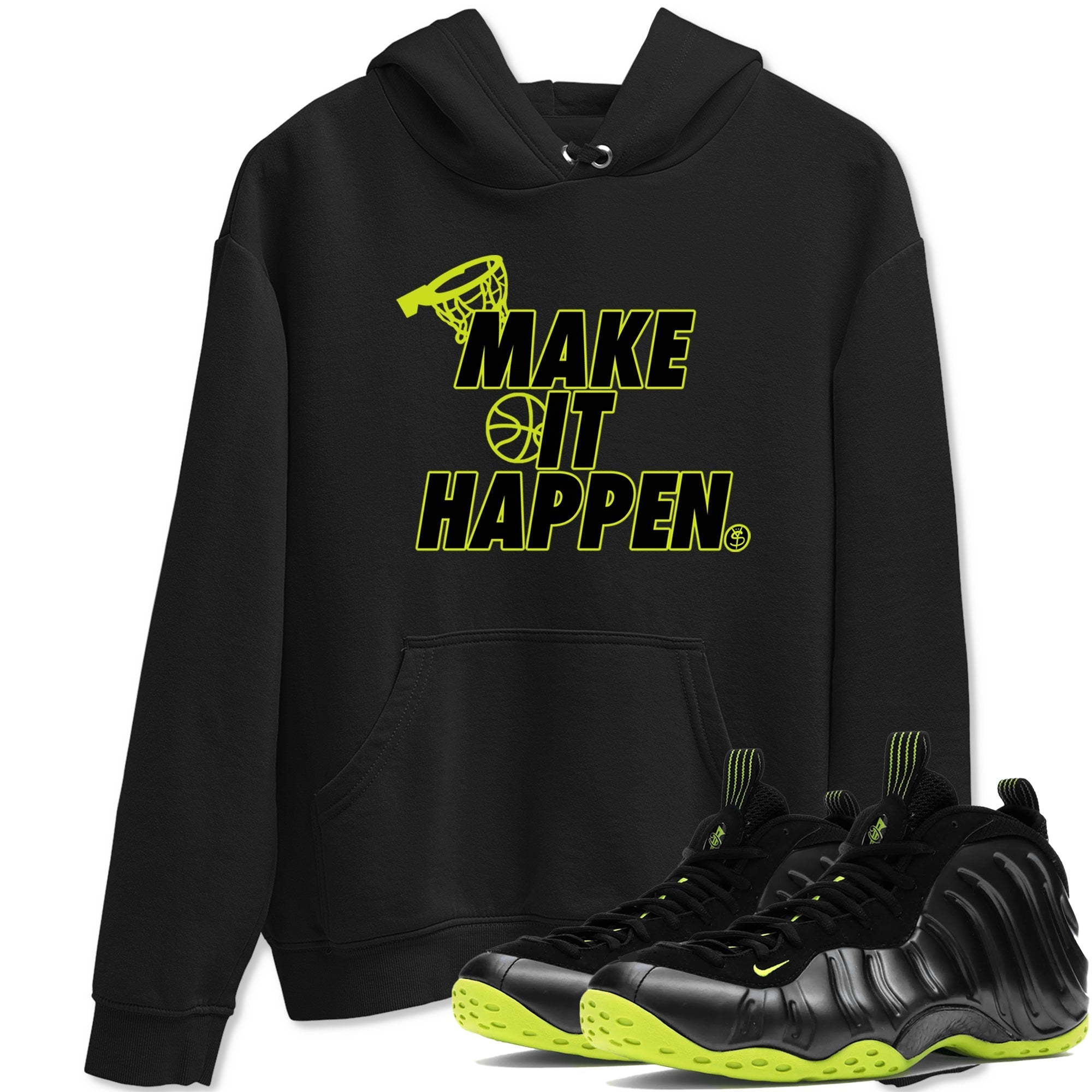 Make It Happen snkmatch Tees - Air Foamposite One Black Volt