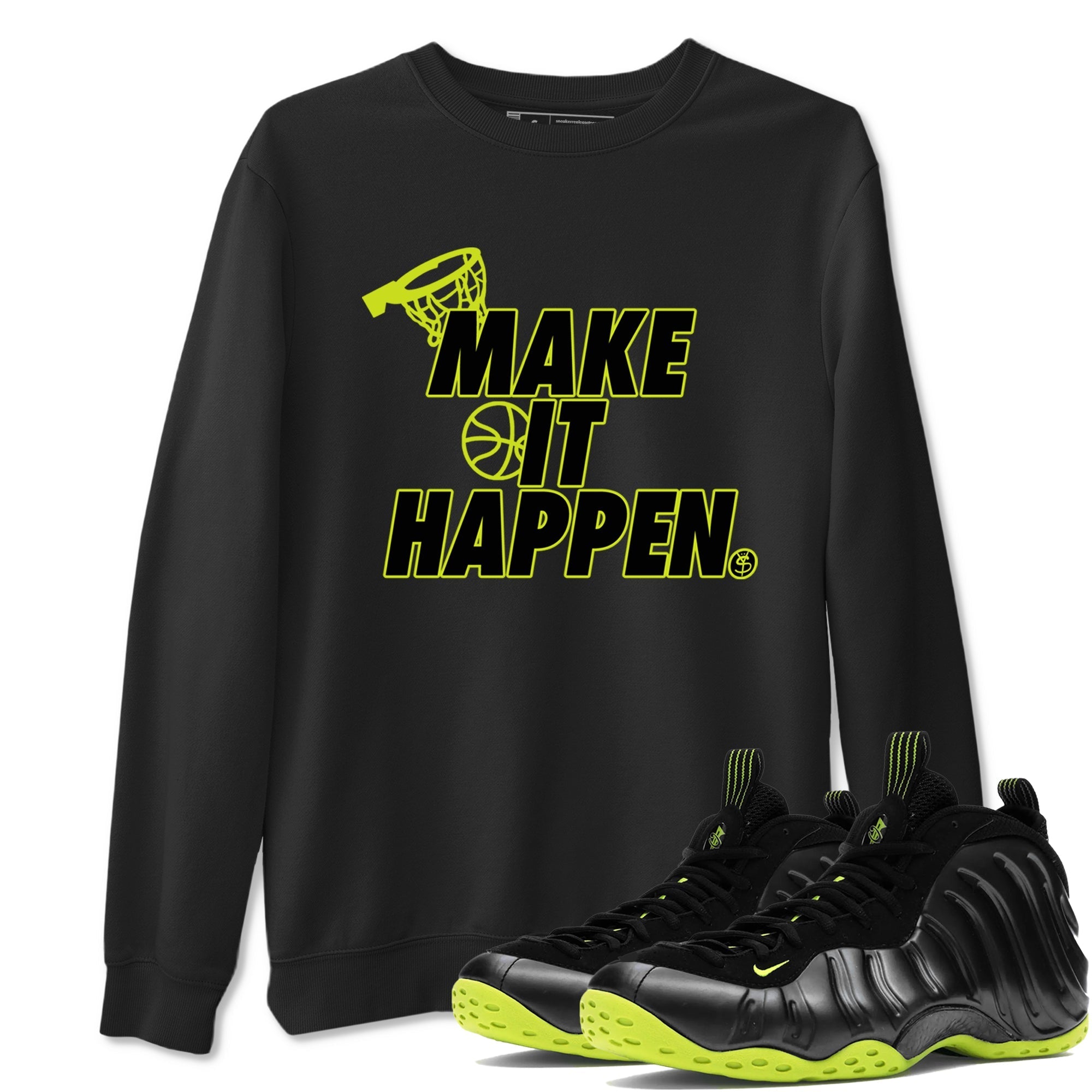 Make It Happen snkmatch Tees - Air Foamposite One Black Volt