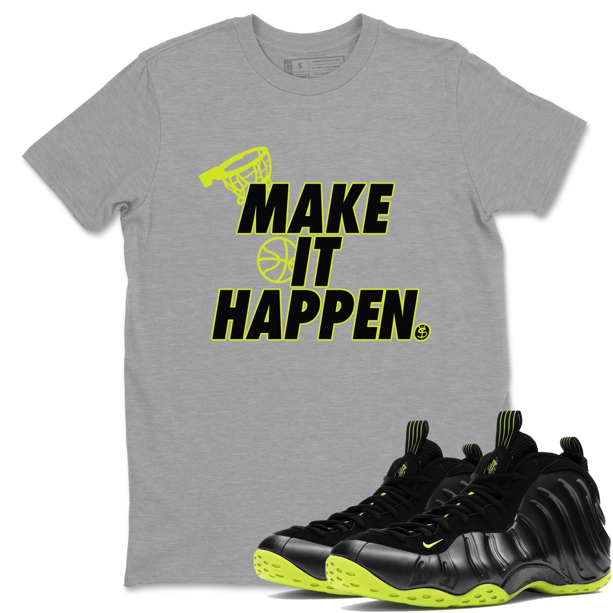 Make It Happen snkmatch Tees - Air Foamposite One Black Volt
