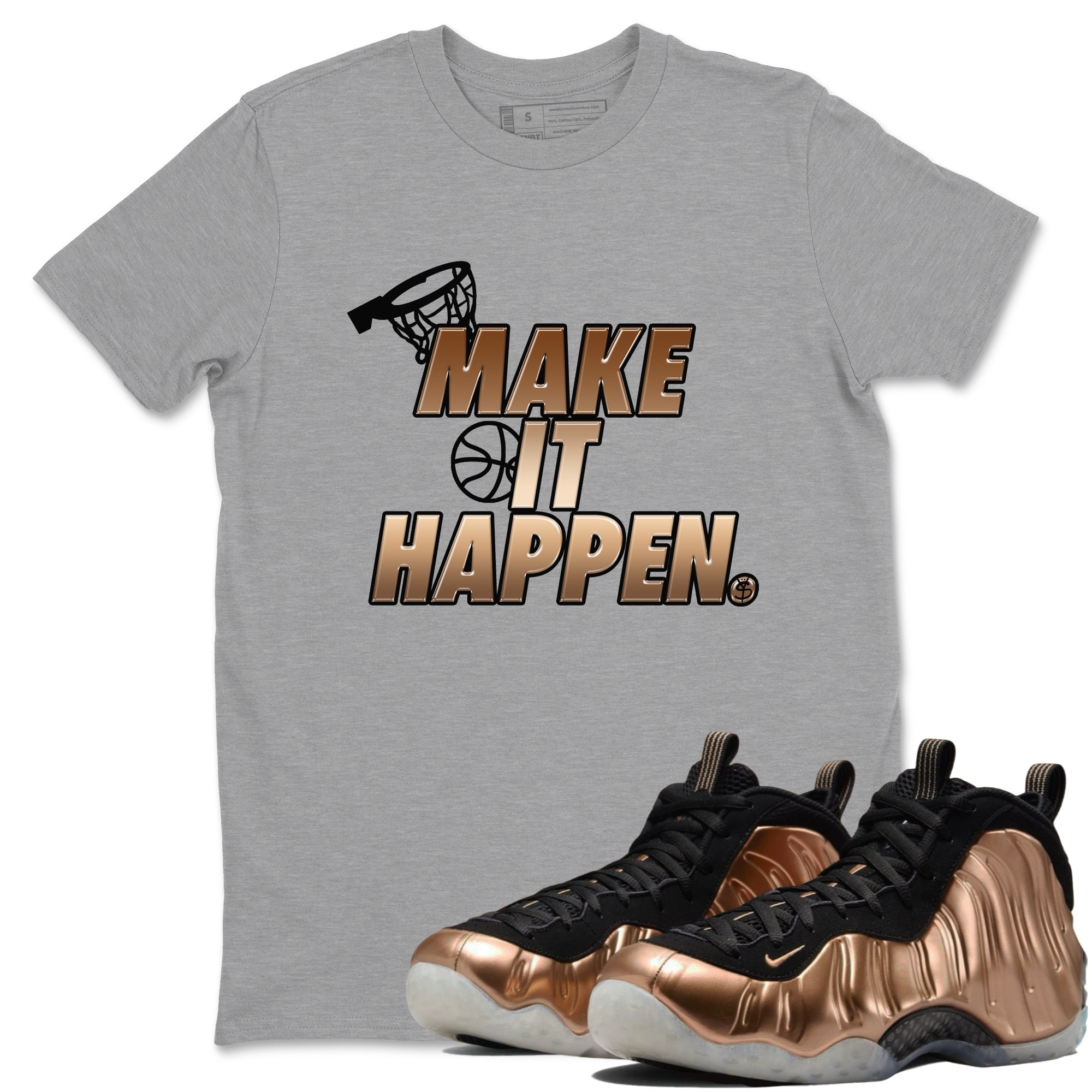 Make It Happen snkmatch Tees - Air Foamposite One Metallic Copper