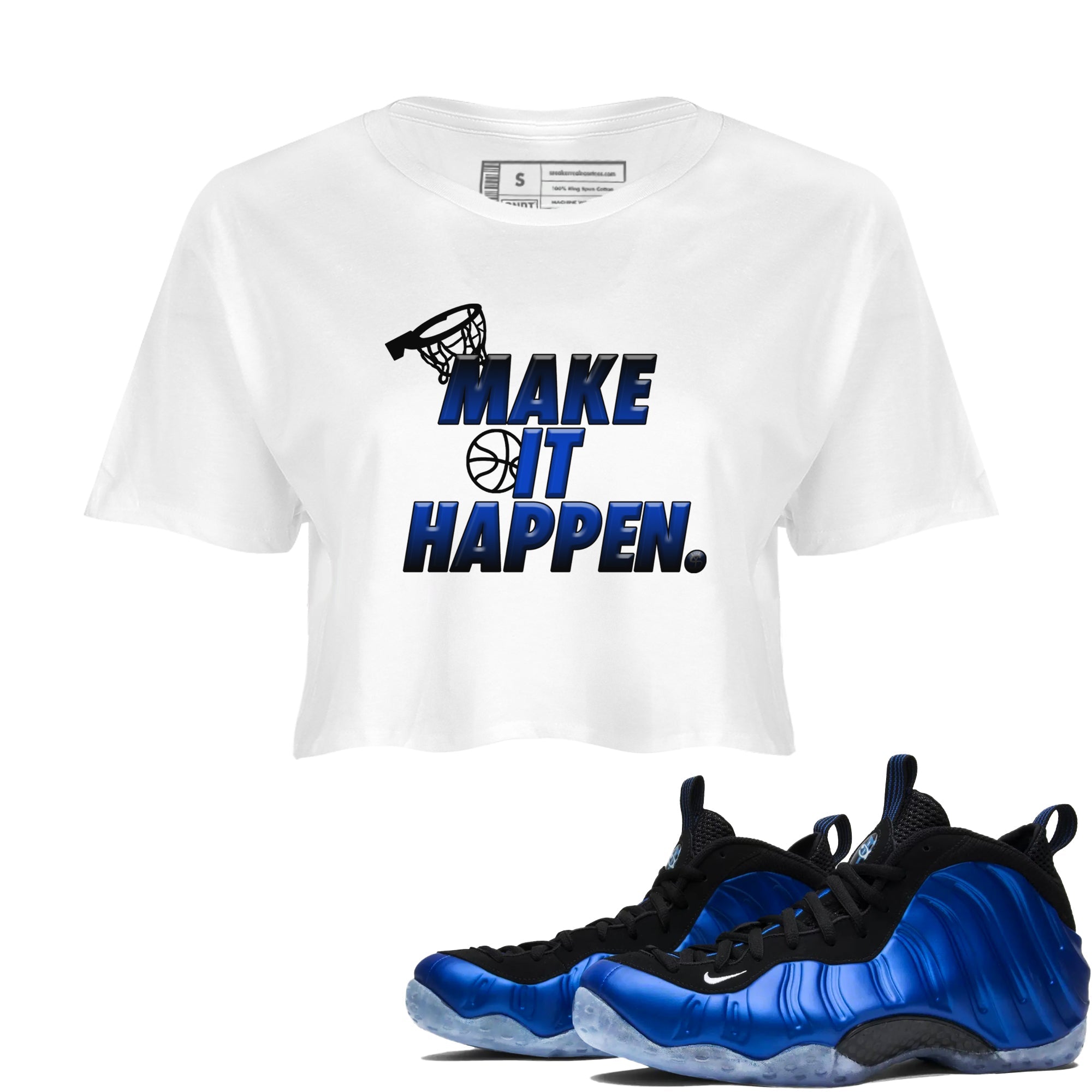 Make It Happen snkmatch Women's Top - Air Foamposite One Royal
