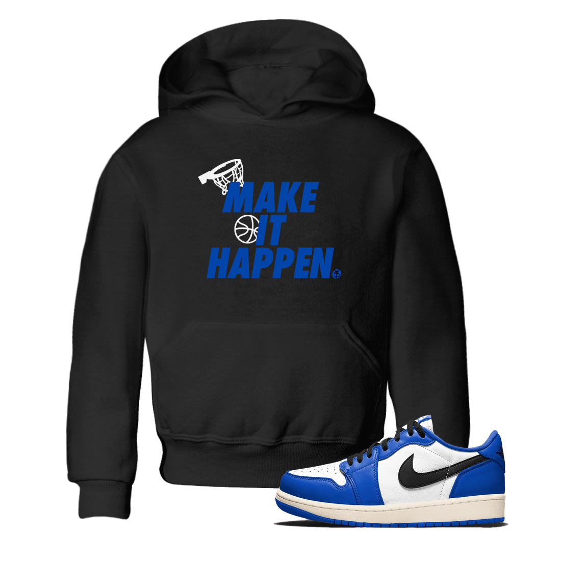 Make It Happen snkmatch Tees Kids - Air Jordan 1 Game Royal