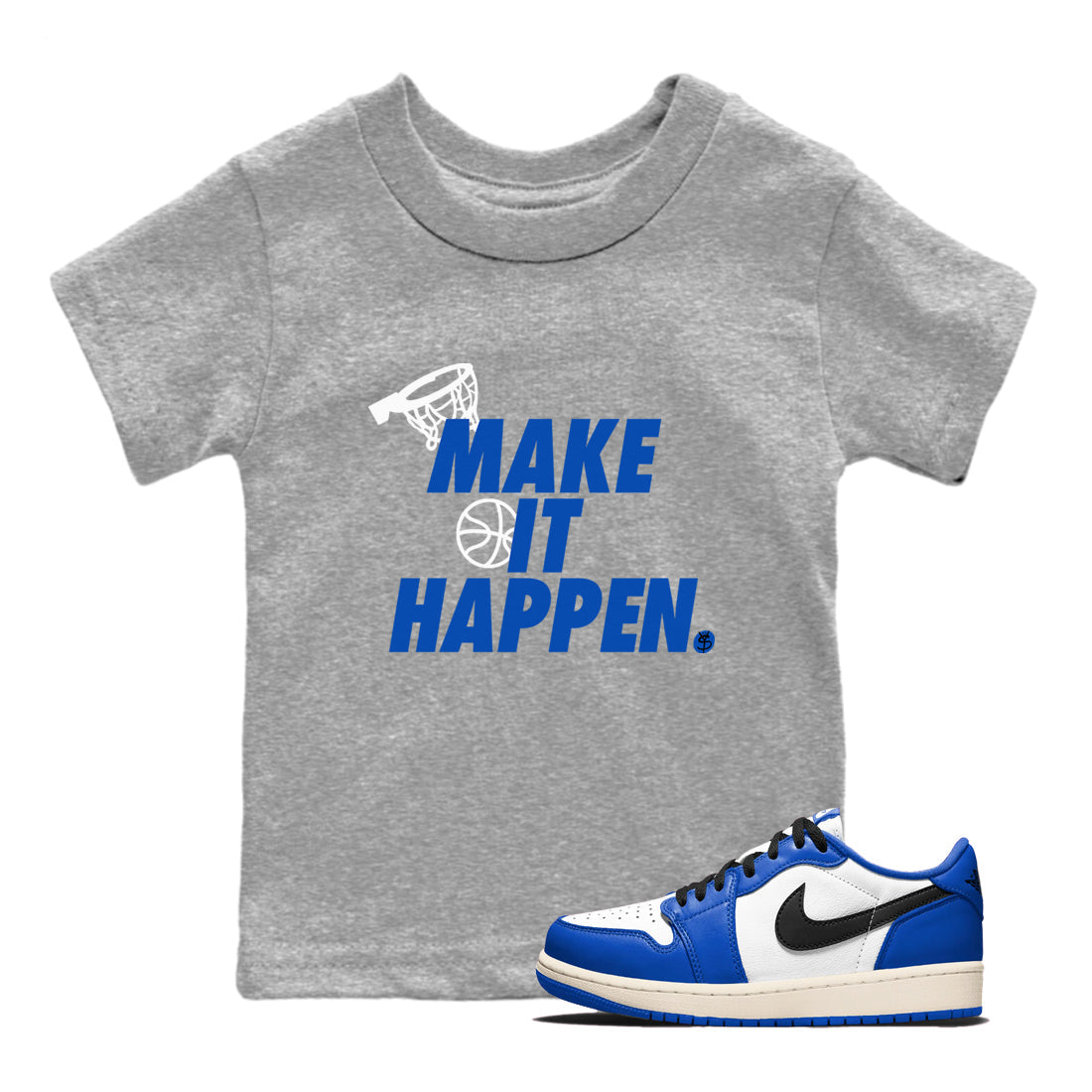Make It Happen snkmatch Tees Kids - Air Jordan 1 Game Royal