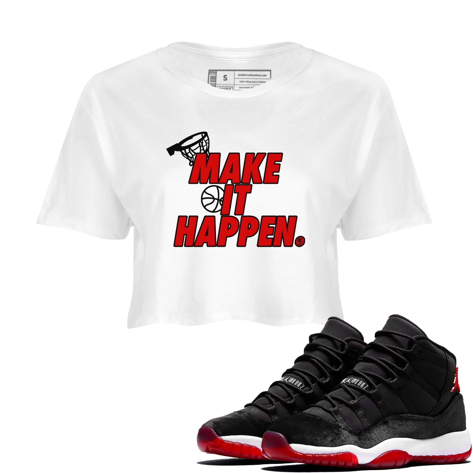 Make It Happen snkmatch Women's Top - Air Jordan 11 Bred Velvet