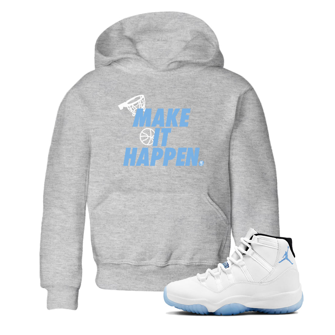Make It Happen snkmatch Tees Kids - Air Jordan 11 Legend Blue