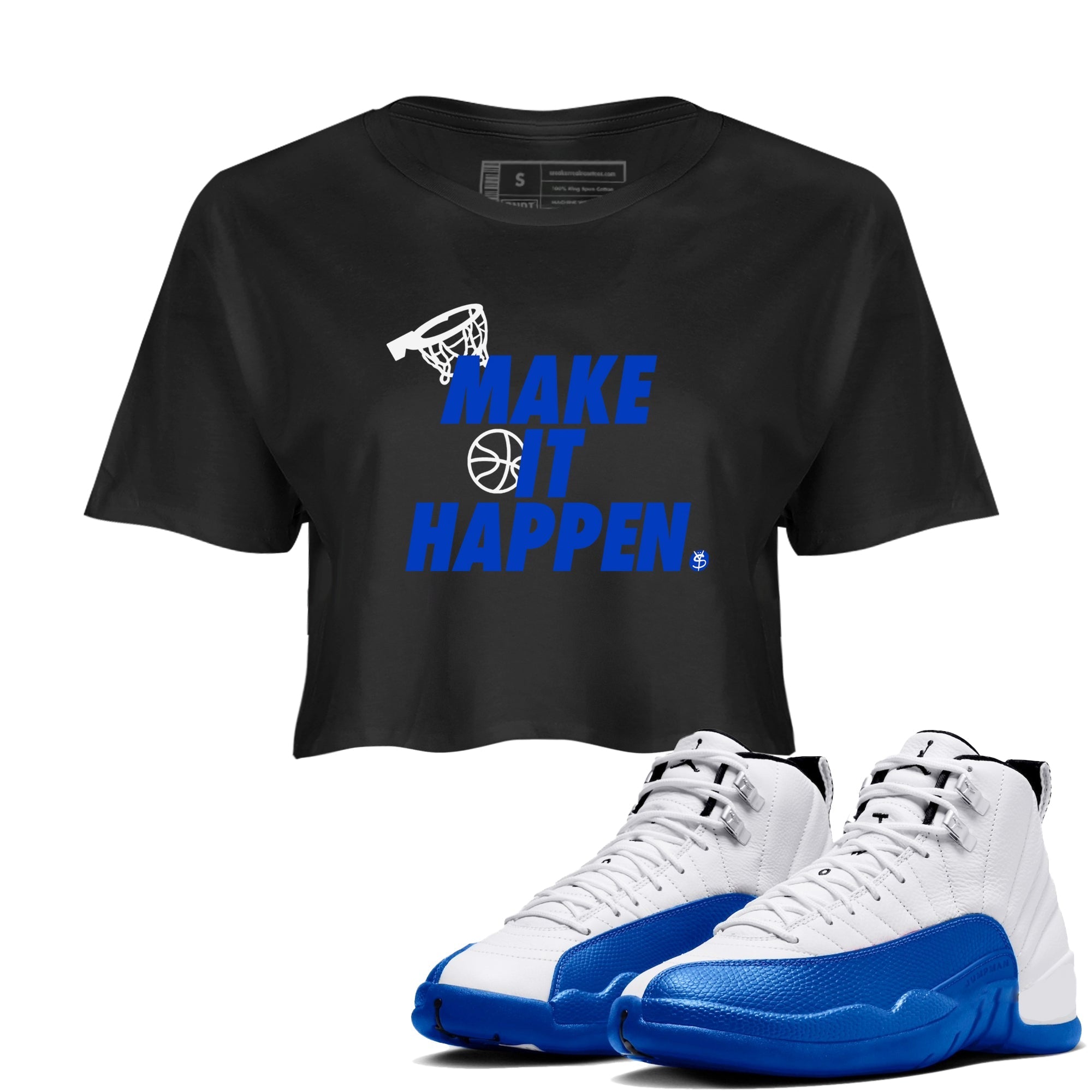 Make It Happen snkmatch Women's Top - Air Jordan 12 Blueberry