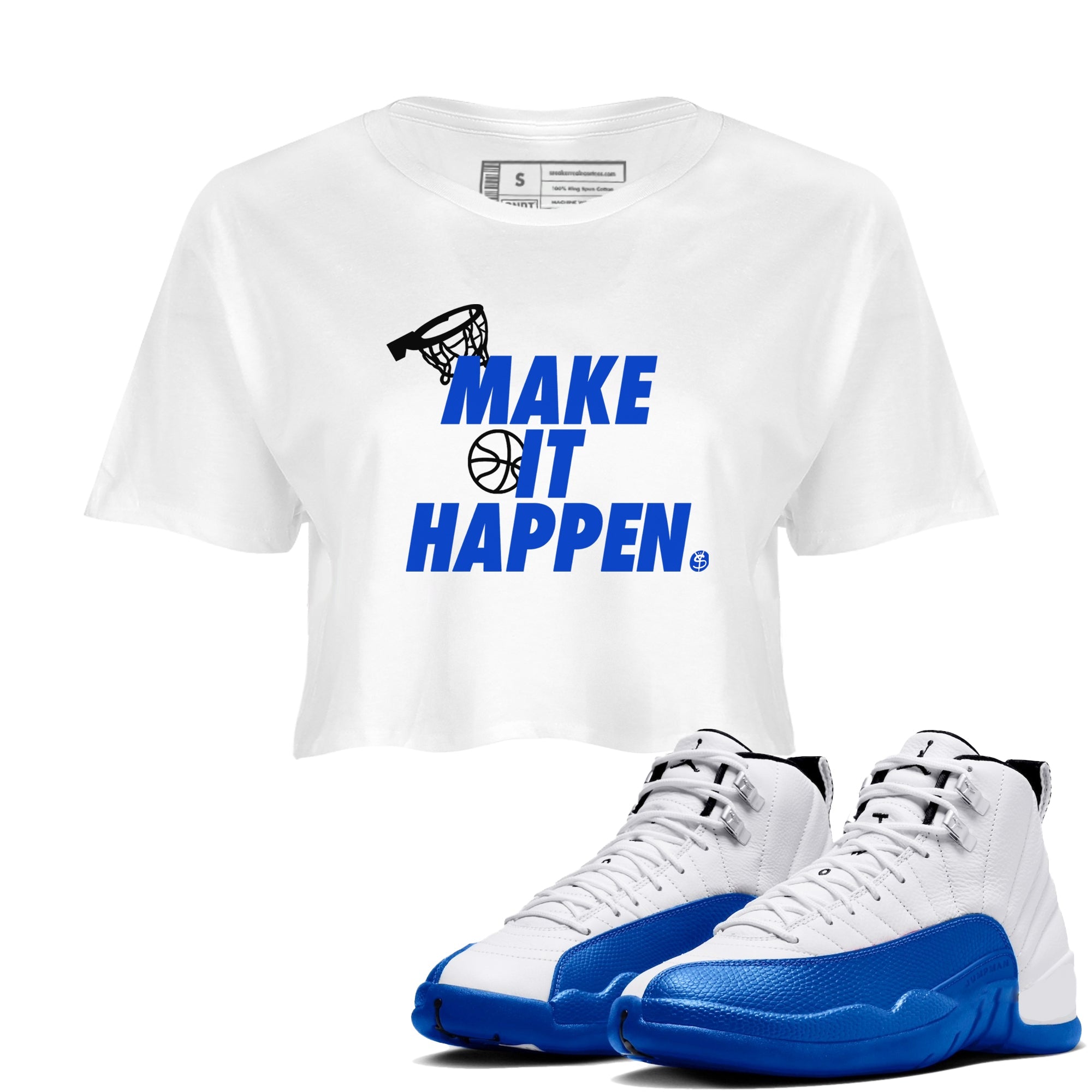 Make It Happen snkmatch Women's Top - Air Jordan 12 Blueberry