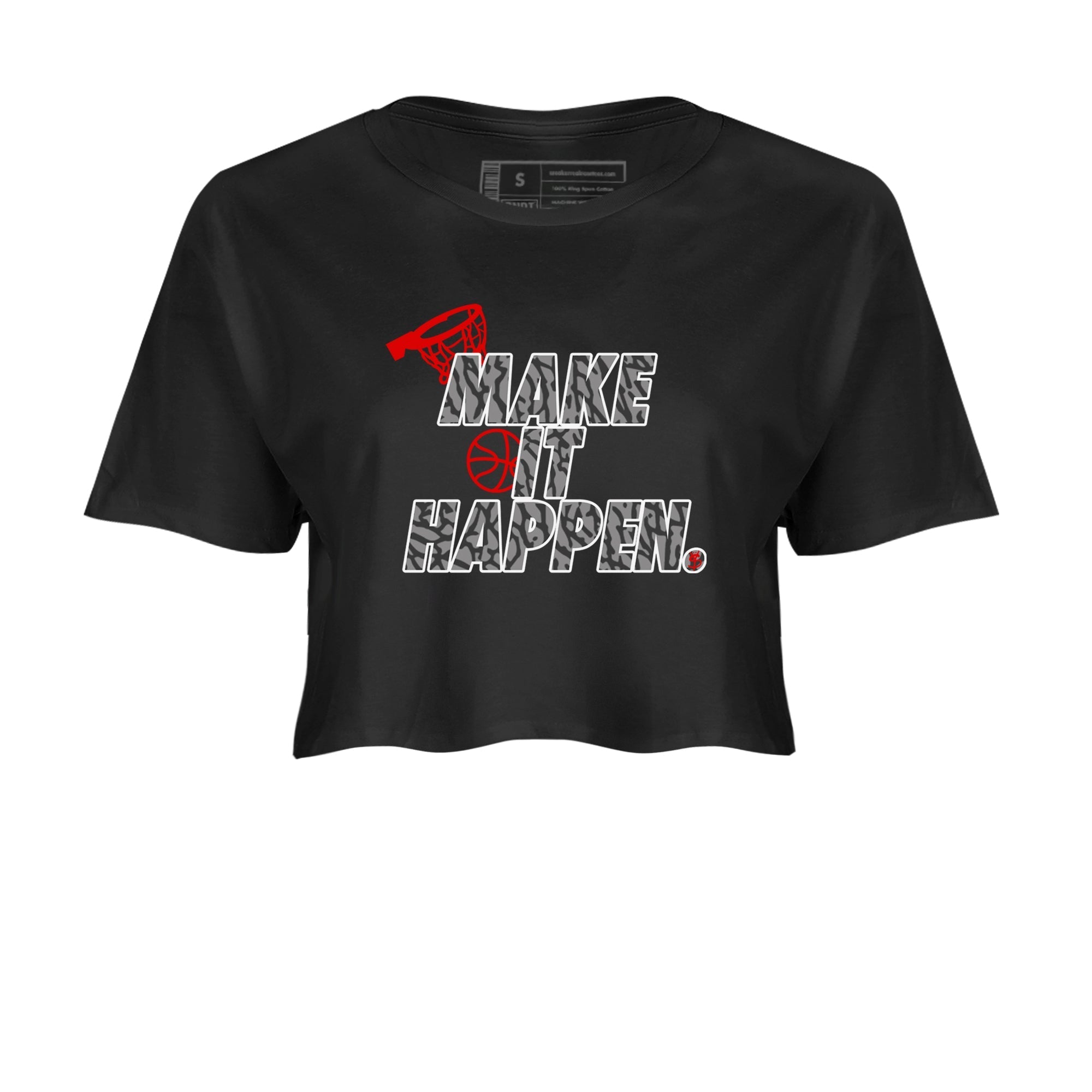 Make It Happen snkmatch Women's Top - Air Jordan 3 Black Cement