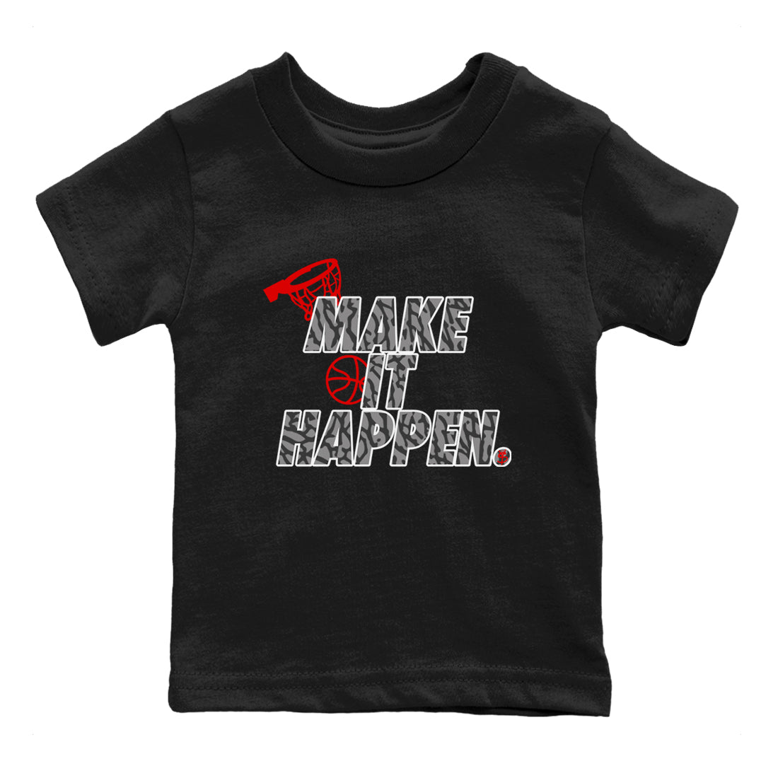 Make It Happen snkmatch Tees Kids - Air Jordan 3 Black Cement