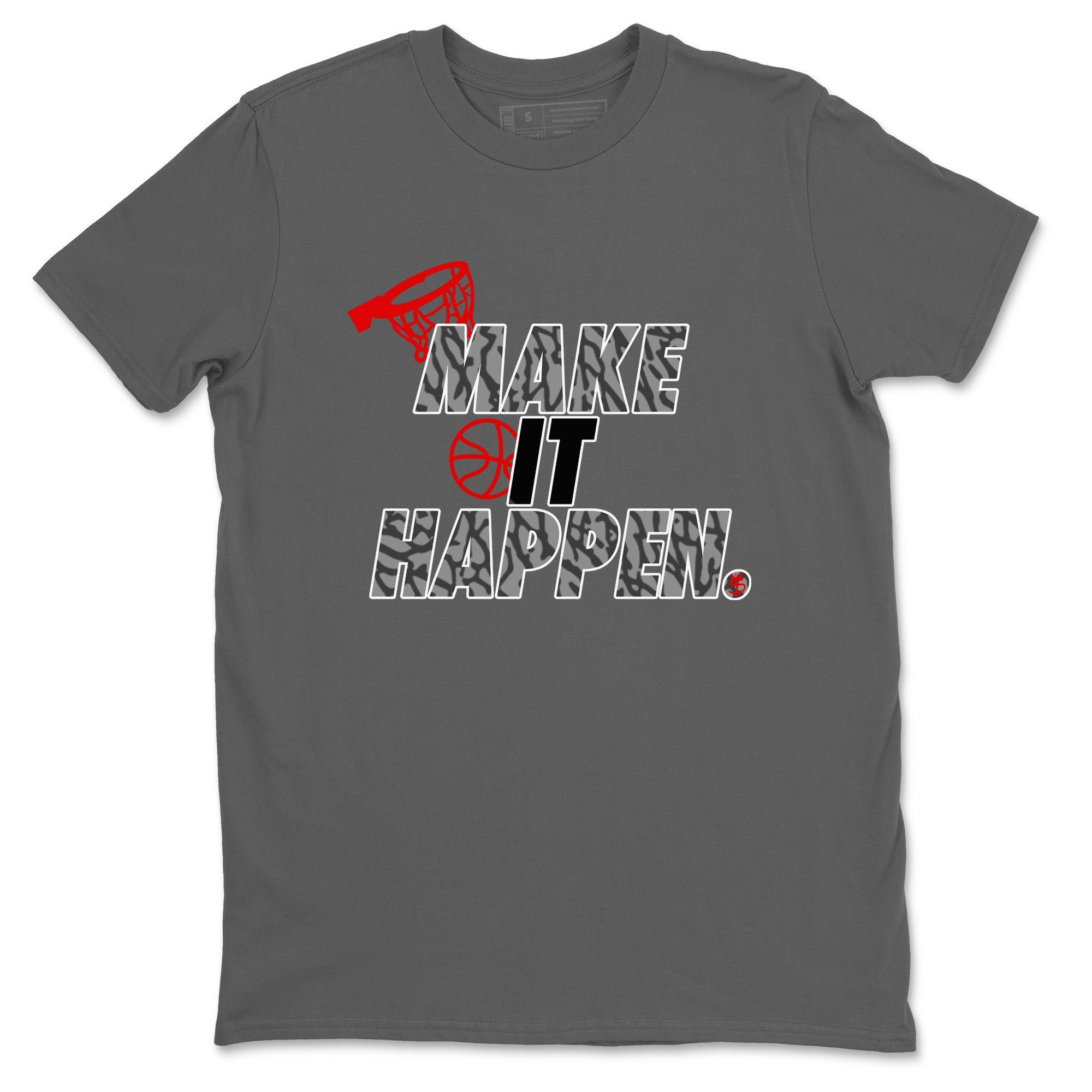 Make It Happen snkmatch Tees - Air Jordan 3 Black Cement
