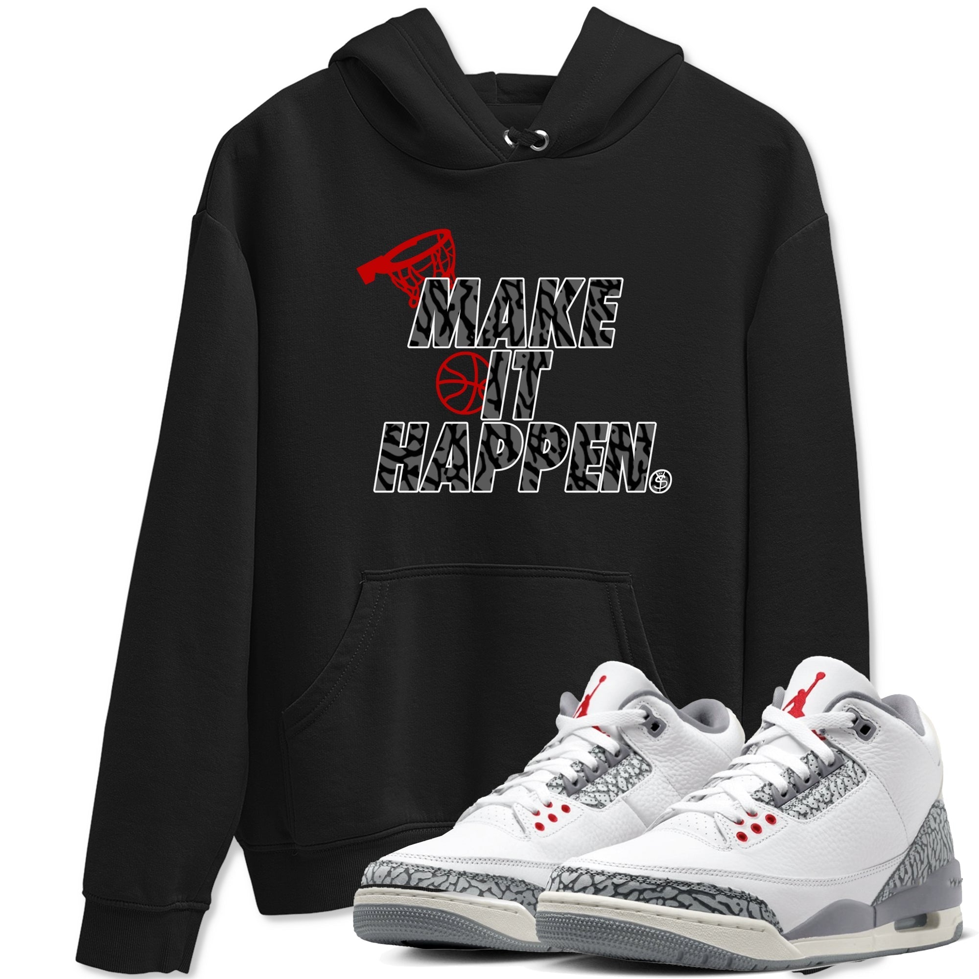 Make It Happen snkmatch Tees - Air Jordan 3 Cement Grey