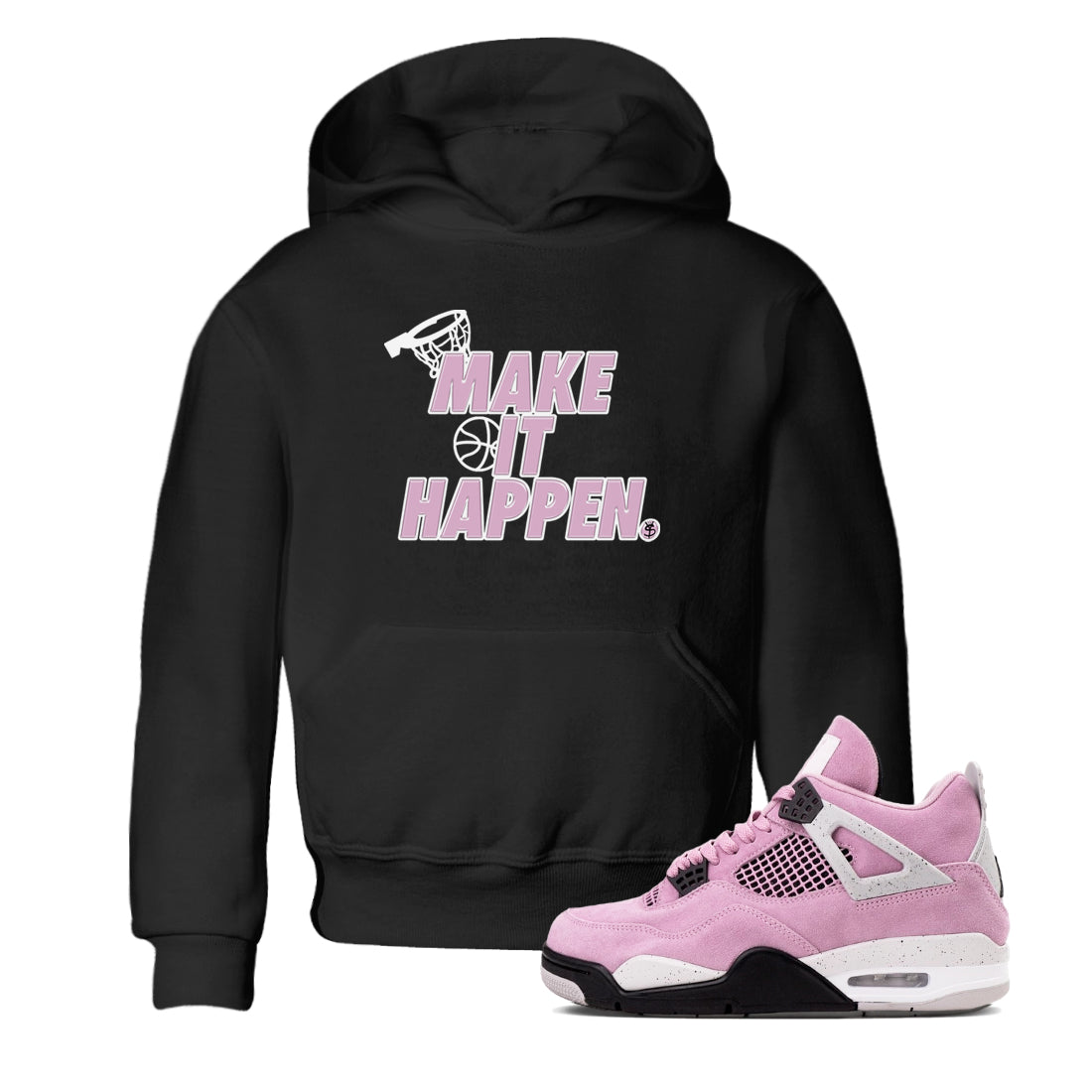 Make It Happen snkmatch Tees Kids - Air Jordan 4 Orchid