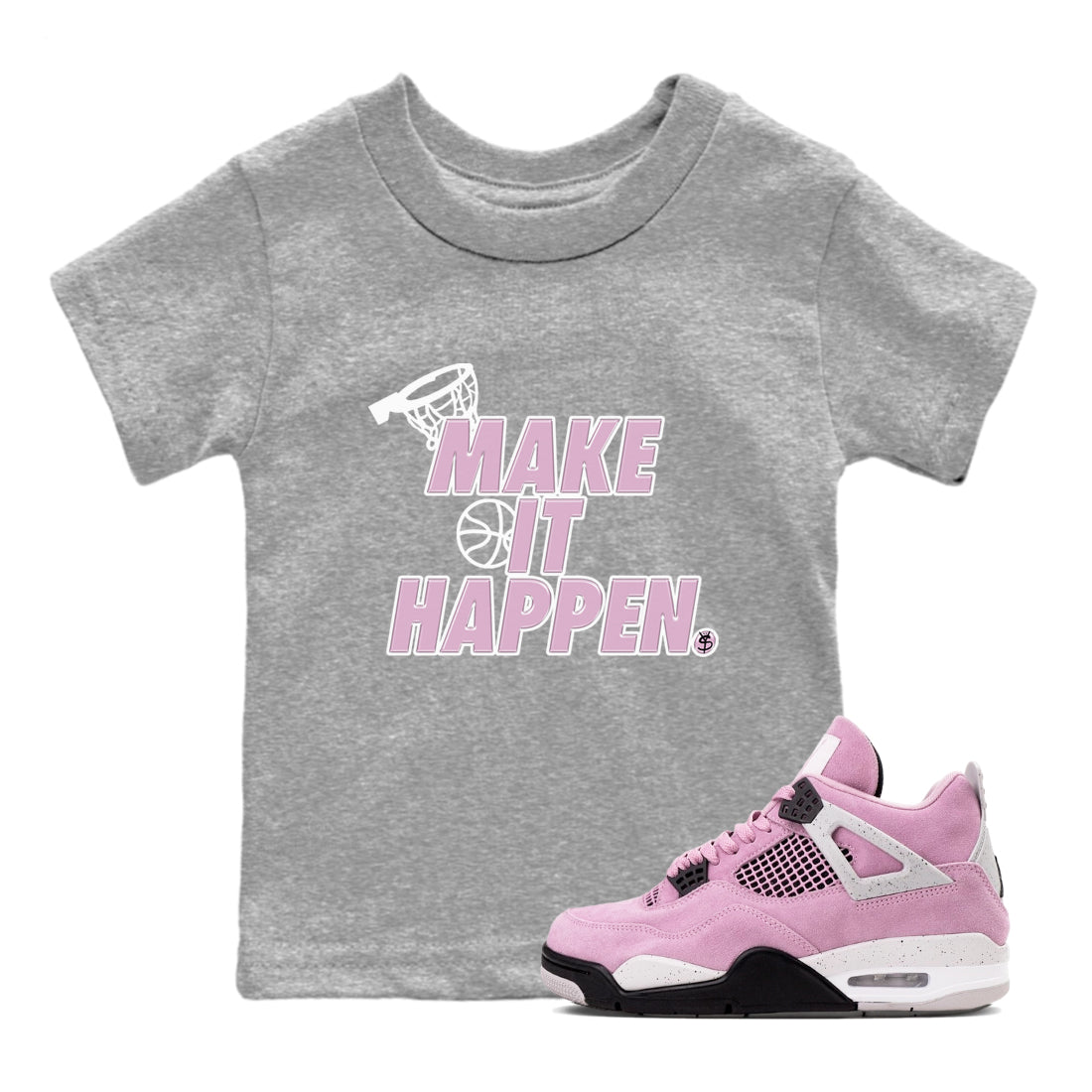 Make It Happen snkmatch Tees Kids - Air Jordan 4 Orchid
