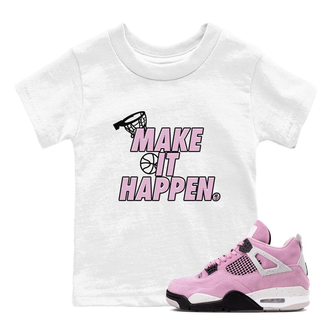 Make It Happen snkmatch Tees Kids - Air Jordan 4 Orchid