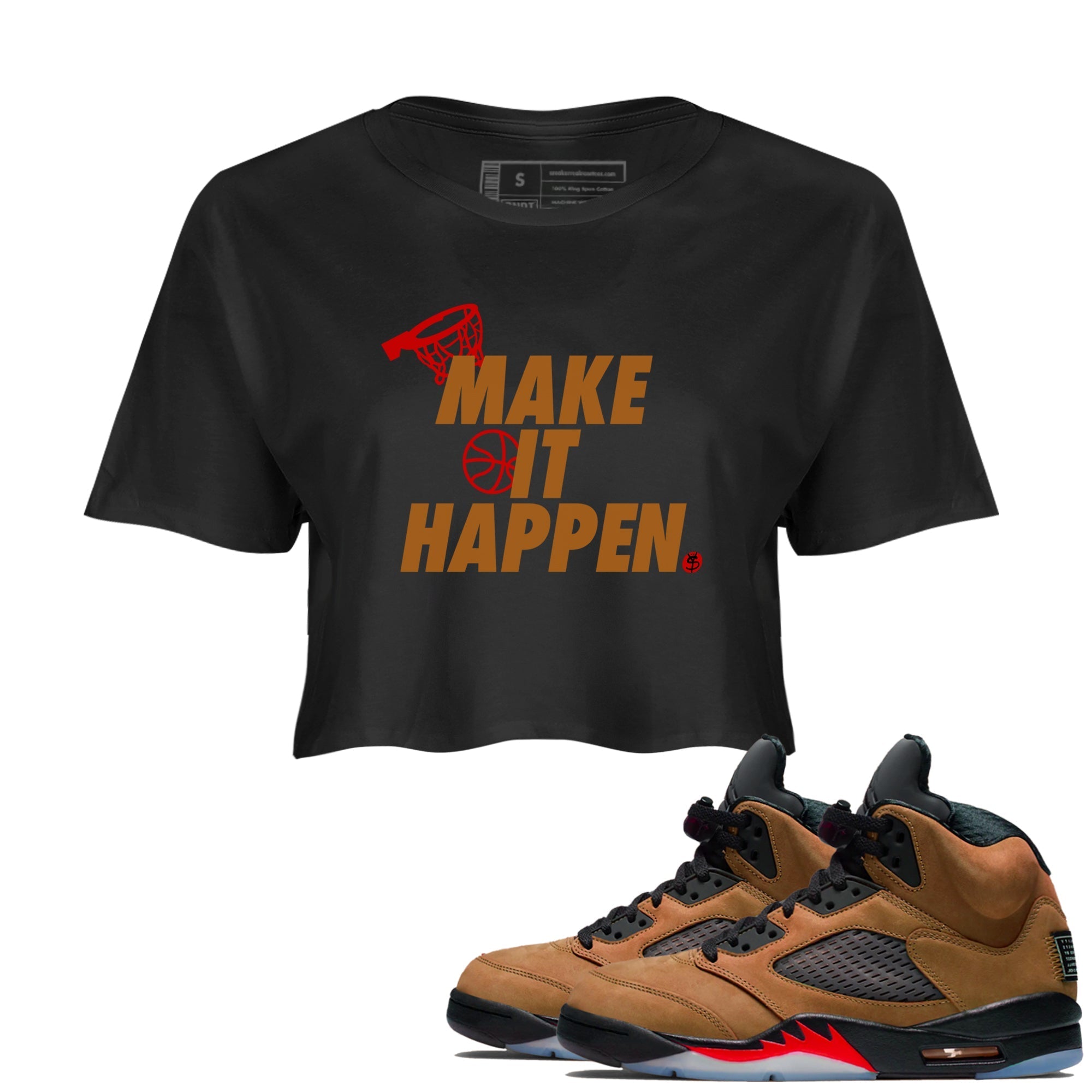 Make It Happen snkmatch Women's Top - Air Jordan 5 Archaeo Brown