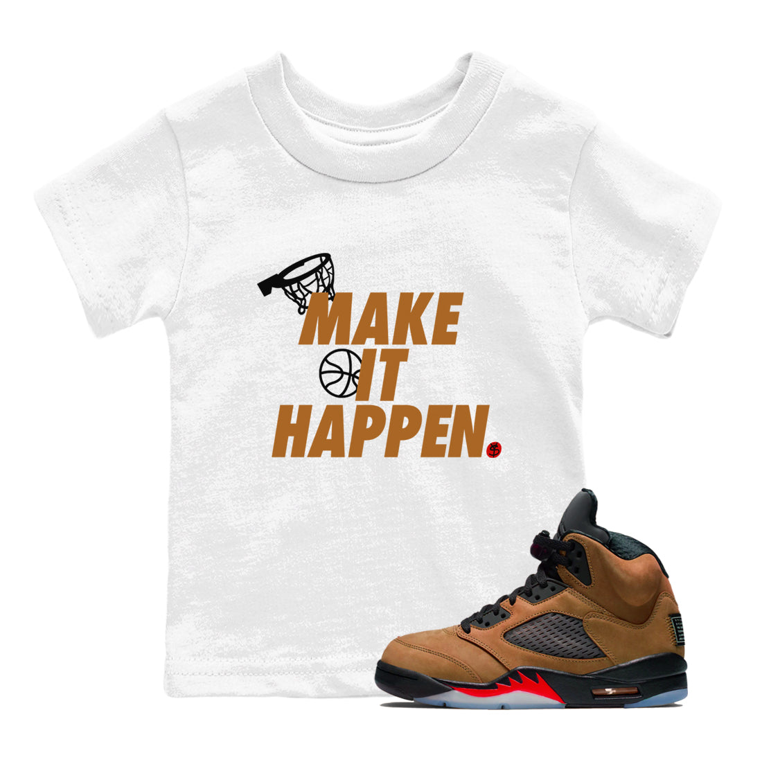 Make It Happen snkmatch Tees Kids - Air Jordan 5 Archaeo Brown