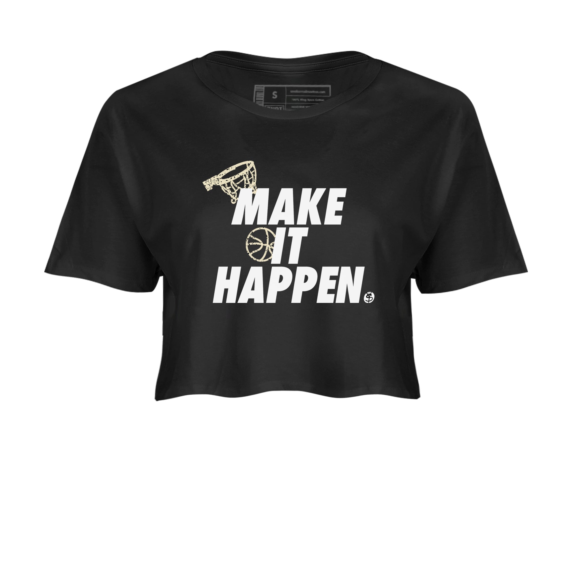 Make It Happen snkmatch Women's Top - Air Jordan 5 White Black