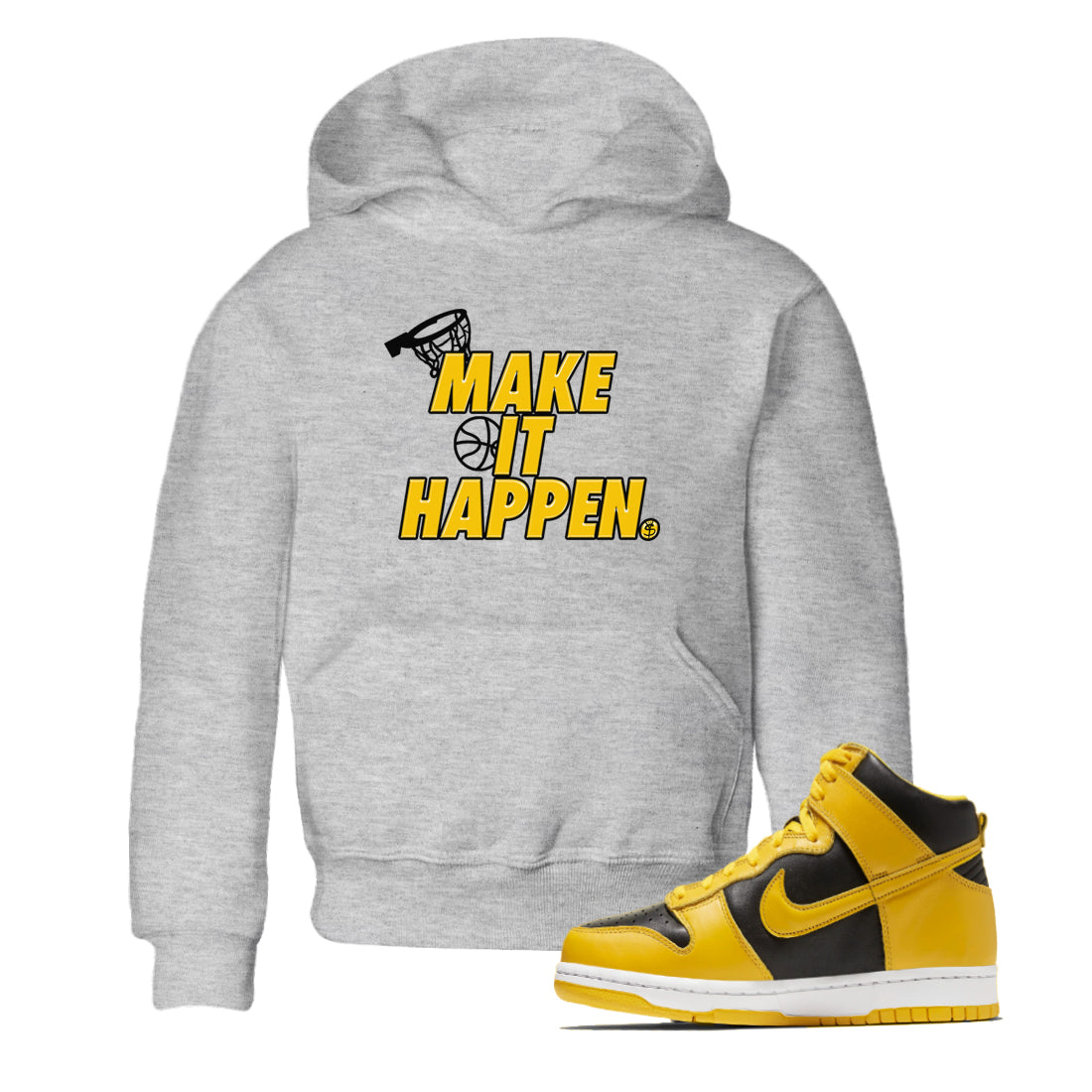 Make It Happen snkmatch Tees Kids - Dunk High Pollen
