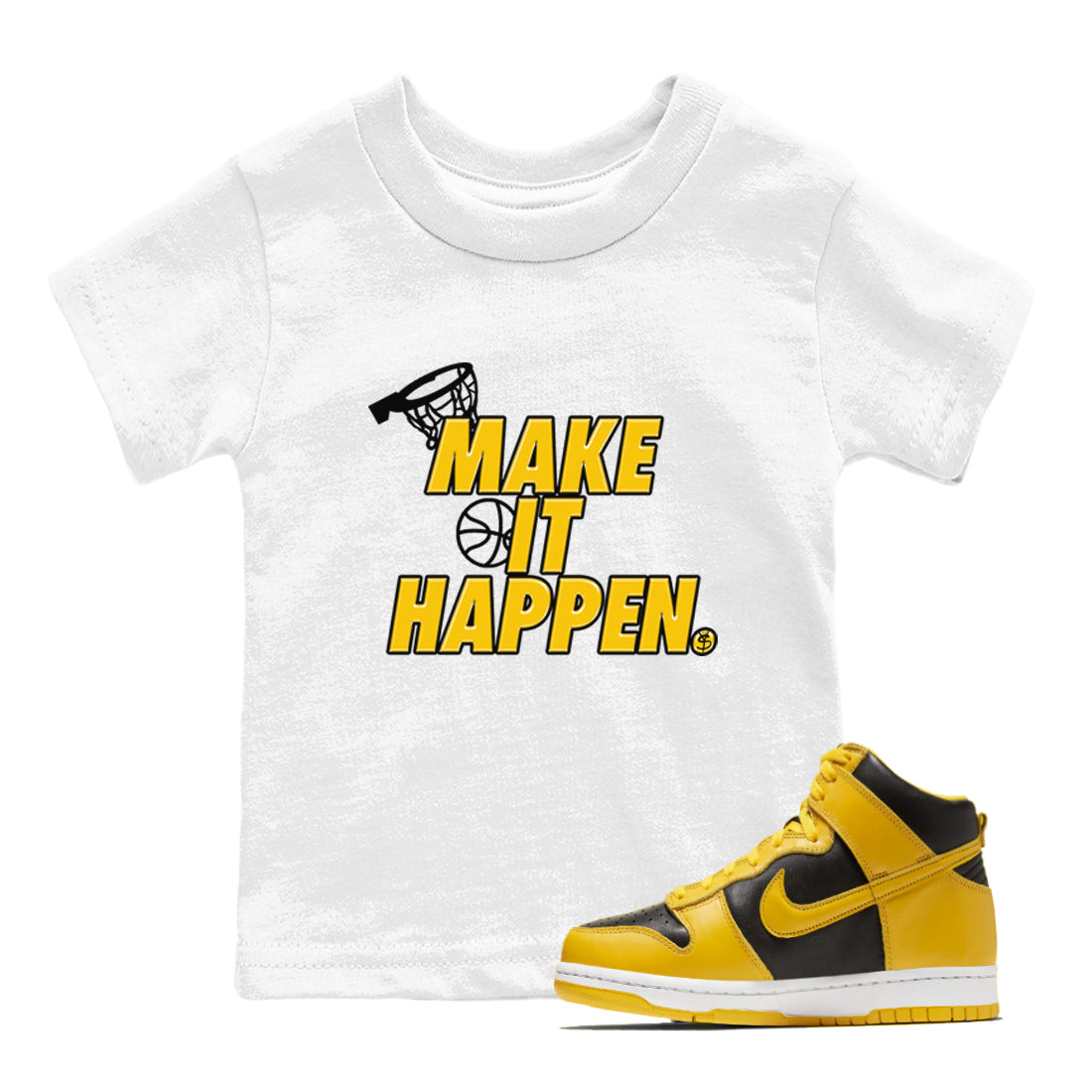 Make It Happen snkmatch Tees Kids - Dunk High Pollen