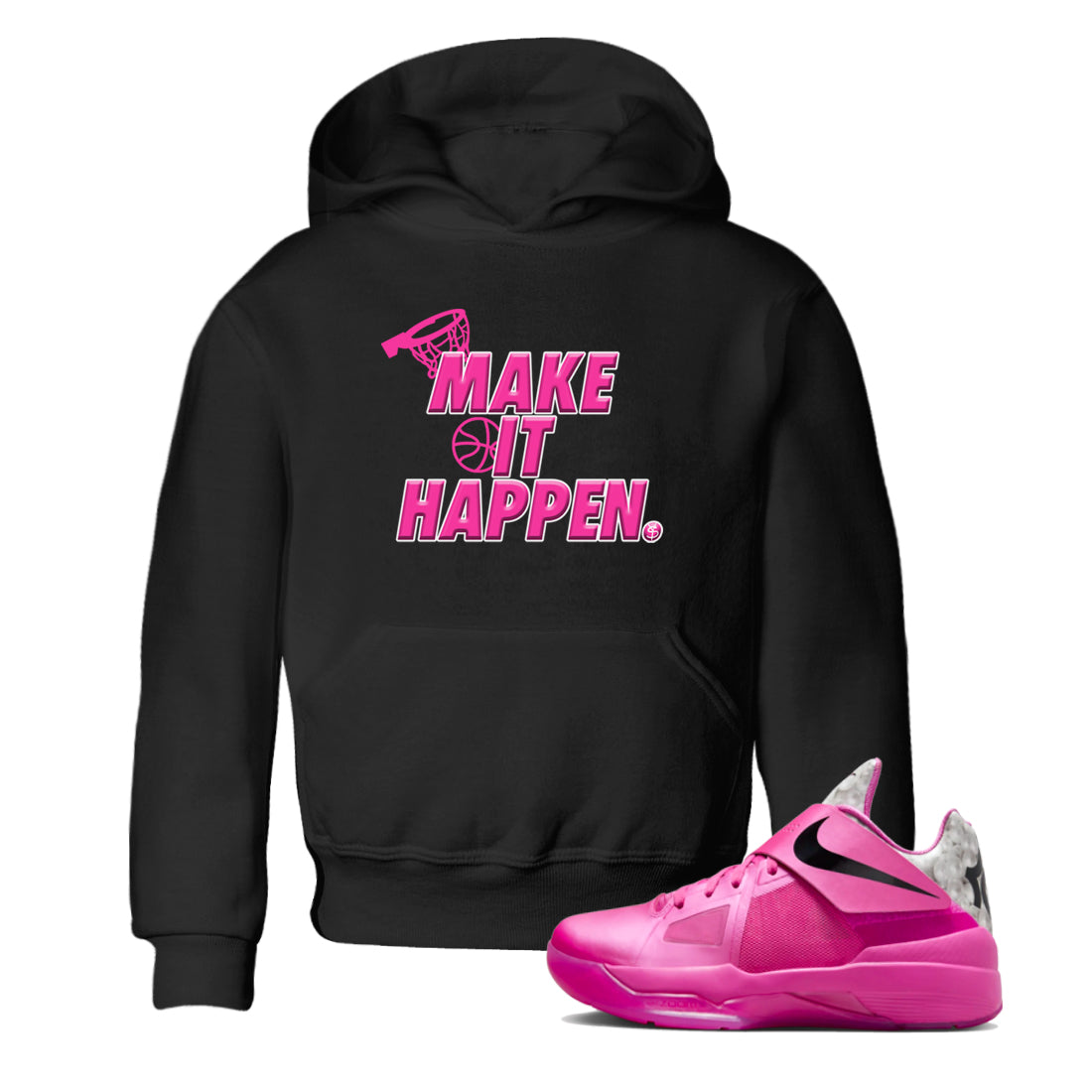 Make It Happen snkmatch Tees Kids - Nike KD 4 Aunt Pearl